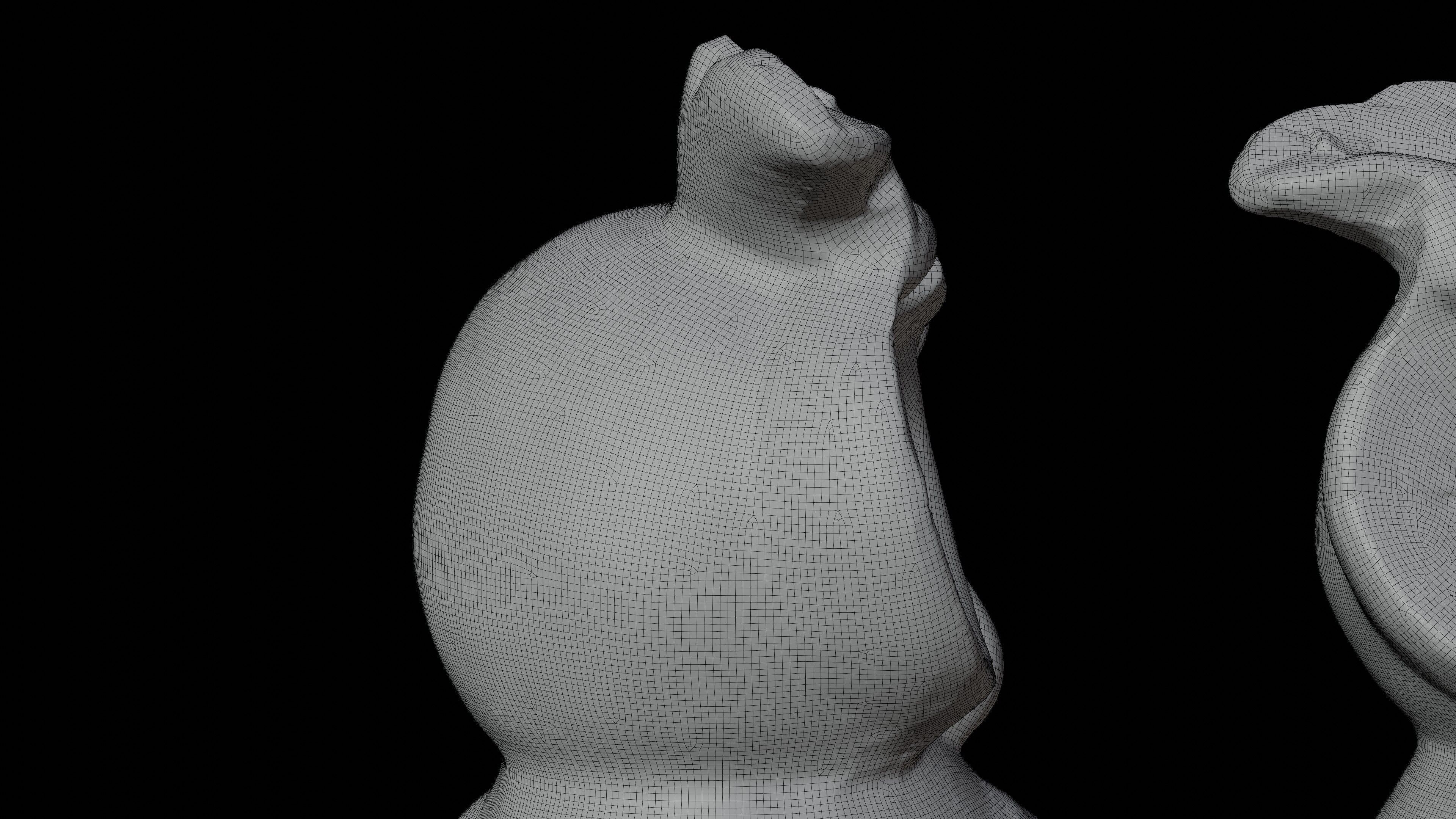 Photoscan of a small owl statue - Highpoly 3D model_15