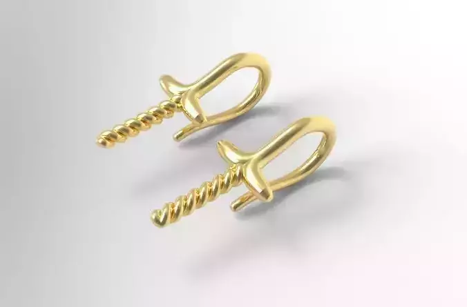 Cross Drop Earrings 3D print model