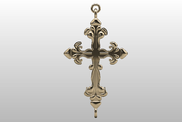 Cross Pendant  3D print model_1