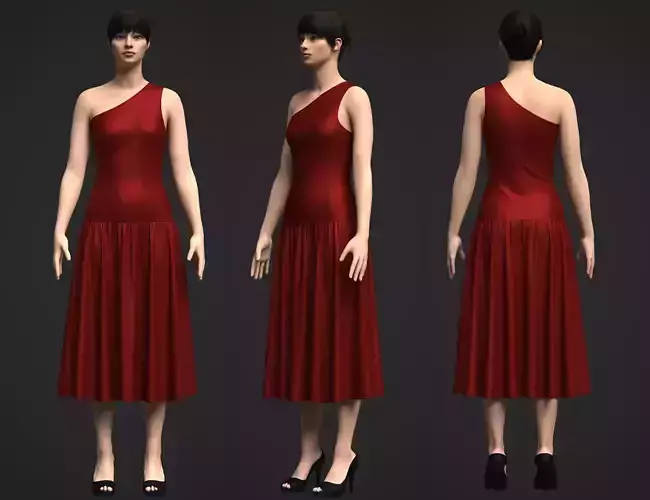 Female One-Shoulder Dress