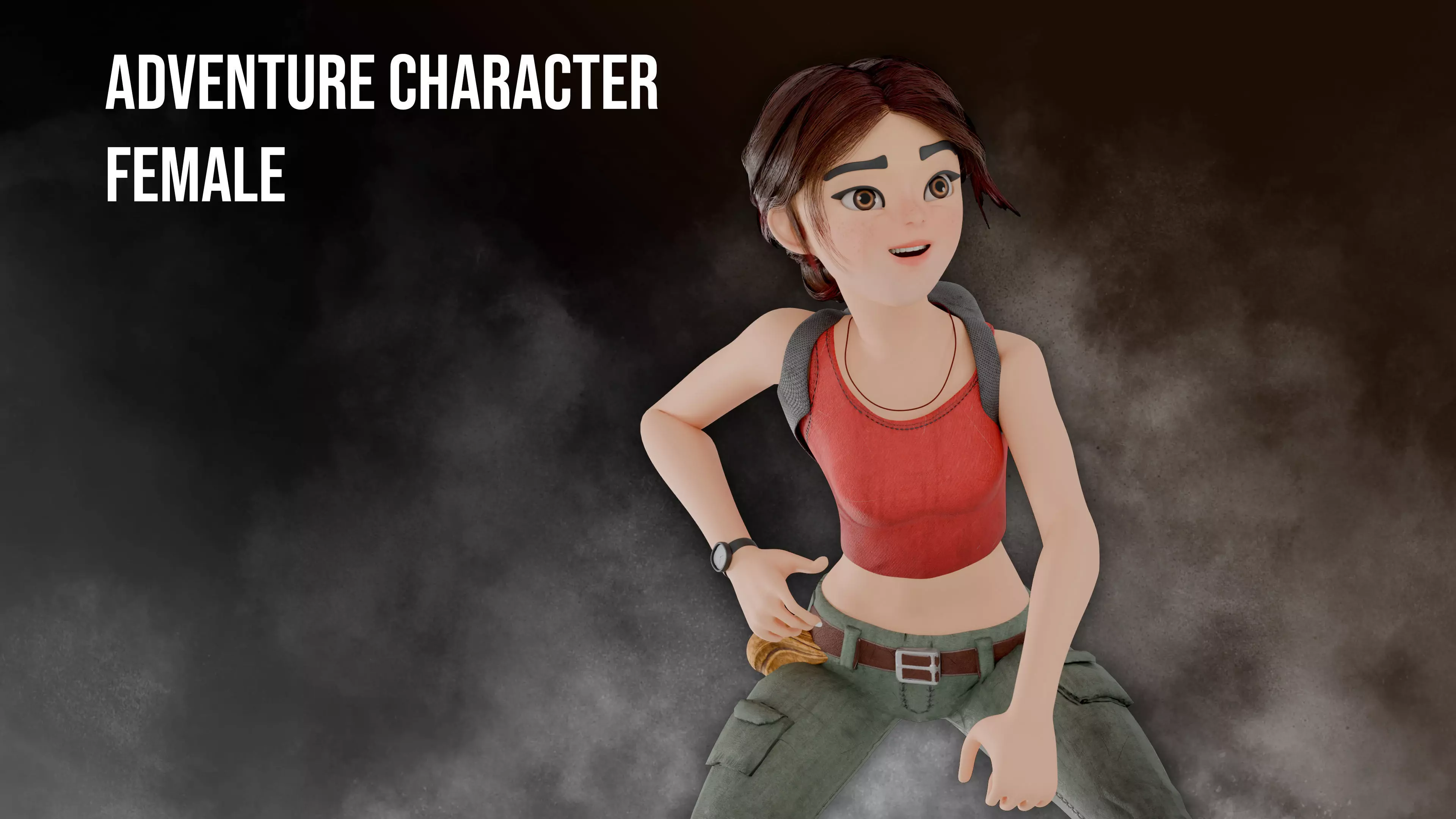 Adventure Character Fully Rigged Game Ready Animation Ready 3D model