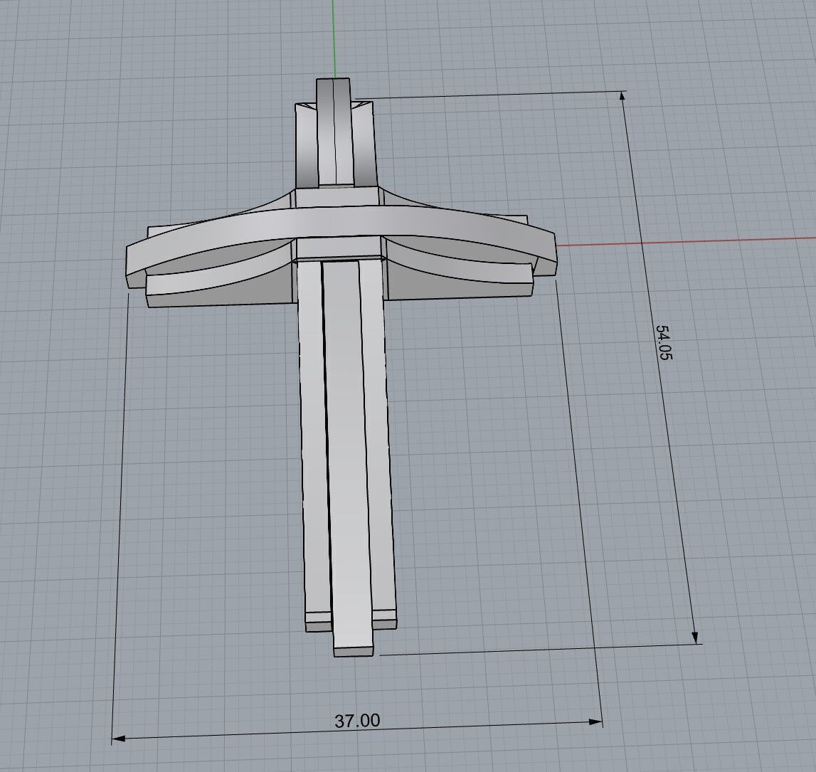 gold silver cross 3D print model_1