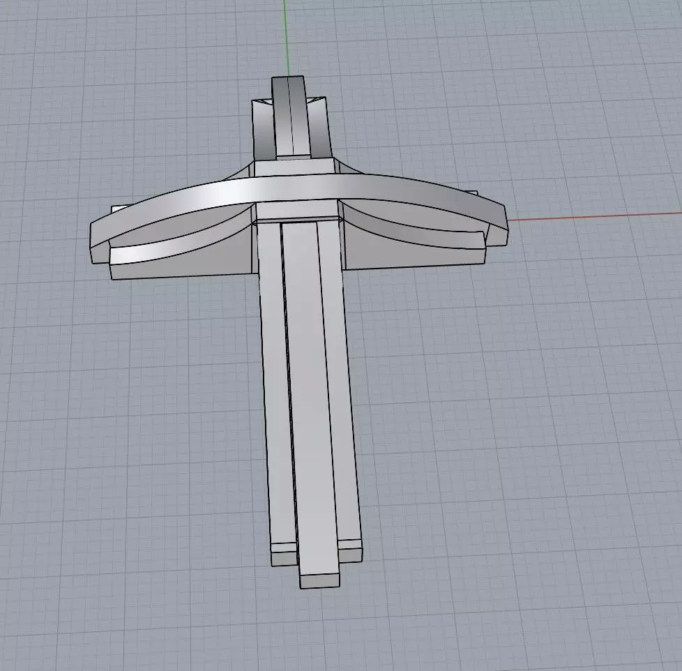 gold silver cross 3D print model_0