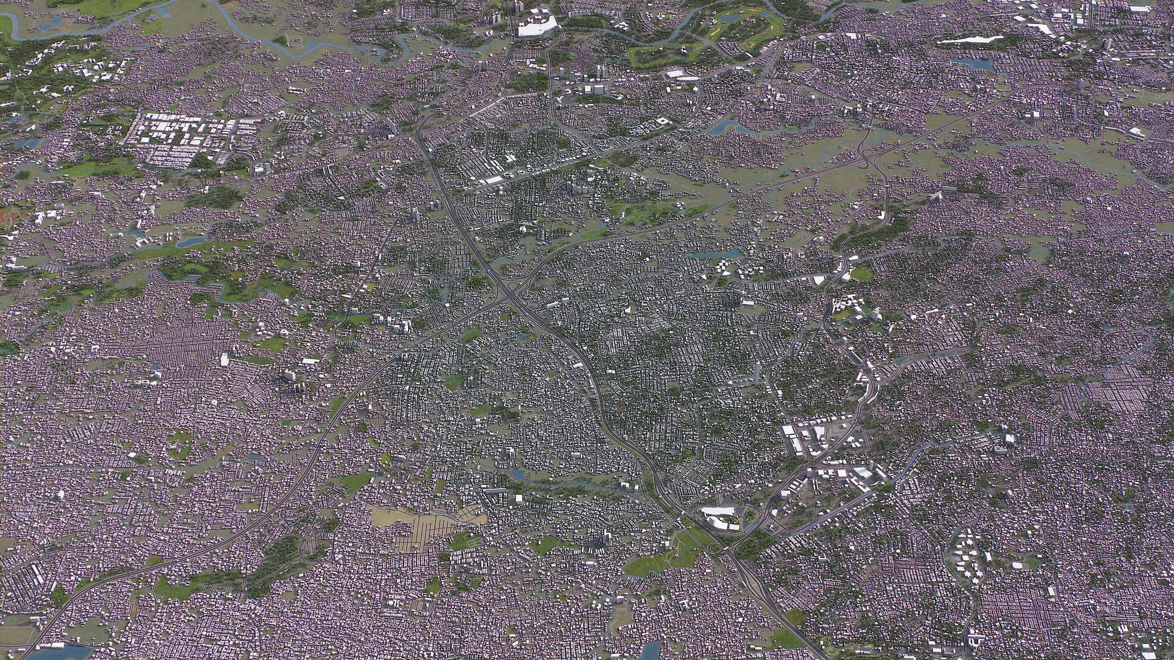 Tangerang Selatan - 3D City Model Low-poly 3D model_4