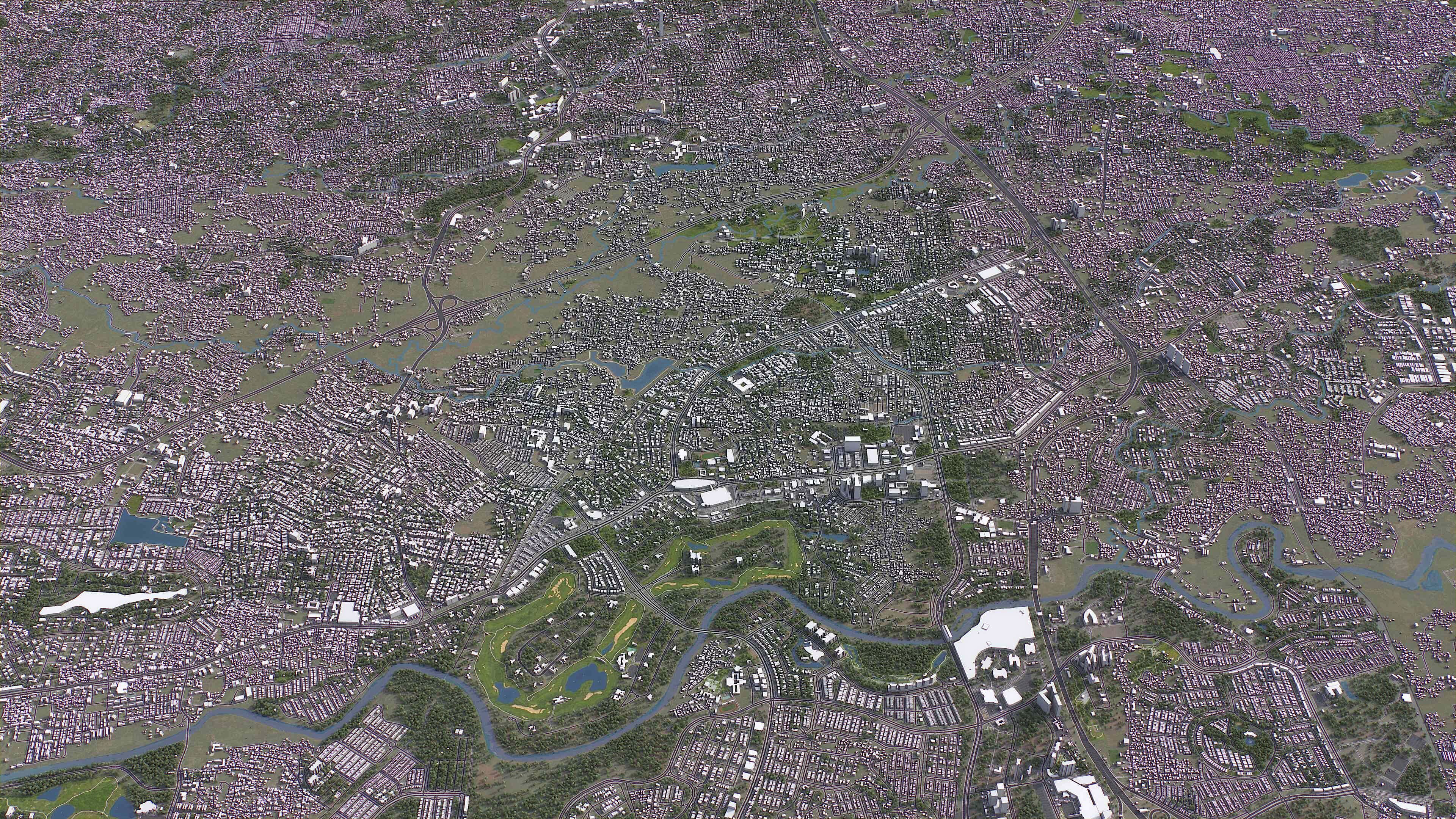 Tangerang Selatan - 3D City Model Low-poly 3D model_2