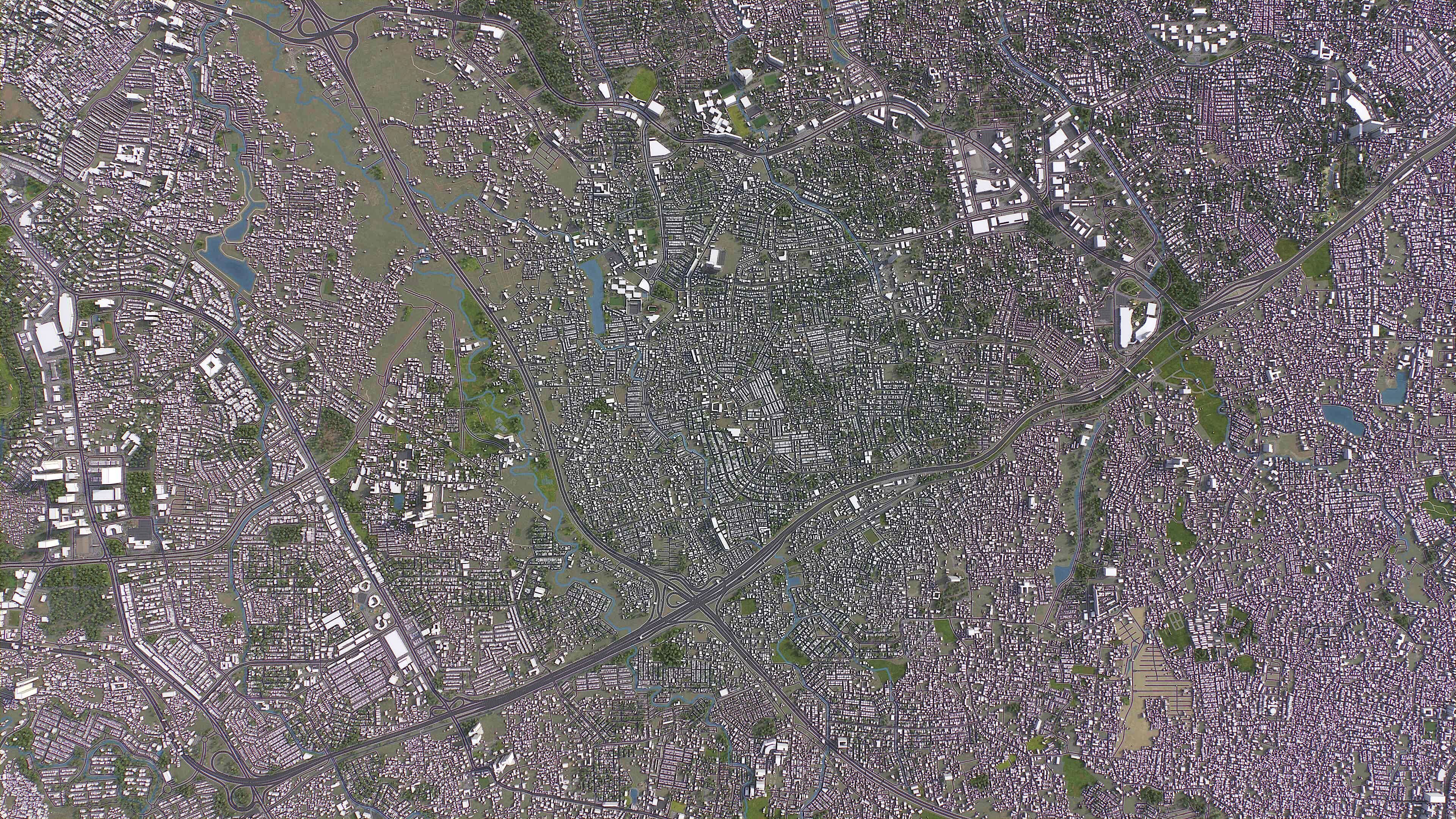 Tangerang Selatan - 3D City Model Low-poly 3D model_5