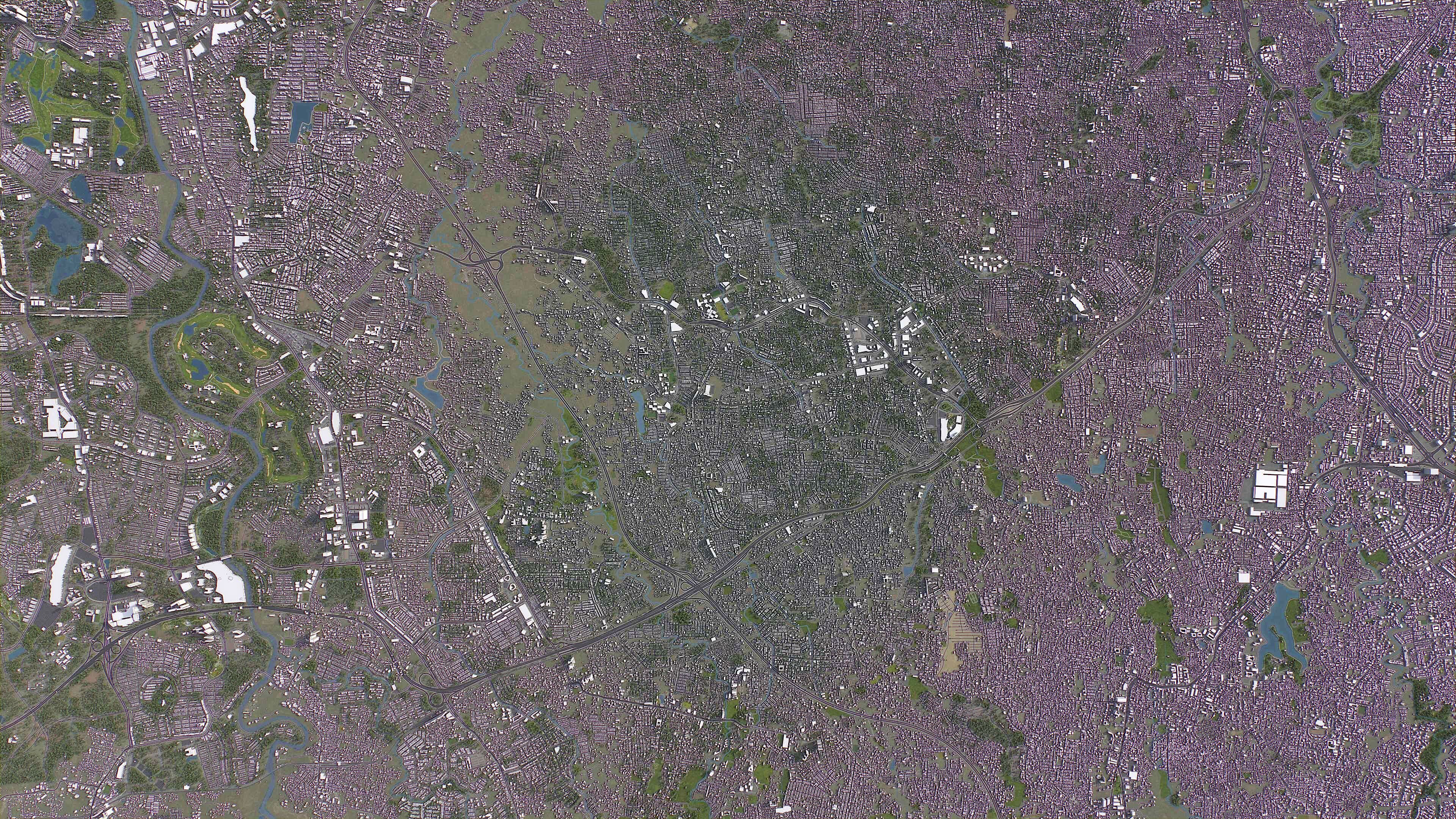 Tangerang Selatan - 3D City Model Low-poly 3D model_6