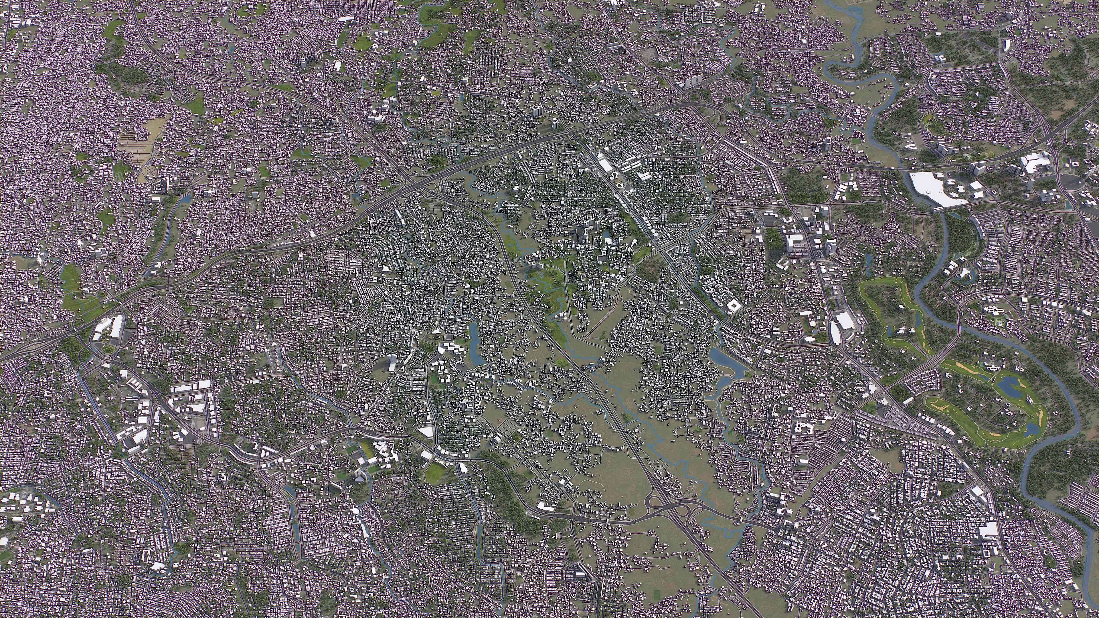 Tangerang Selatan - 3D City Model Low-poly 3D model_3