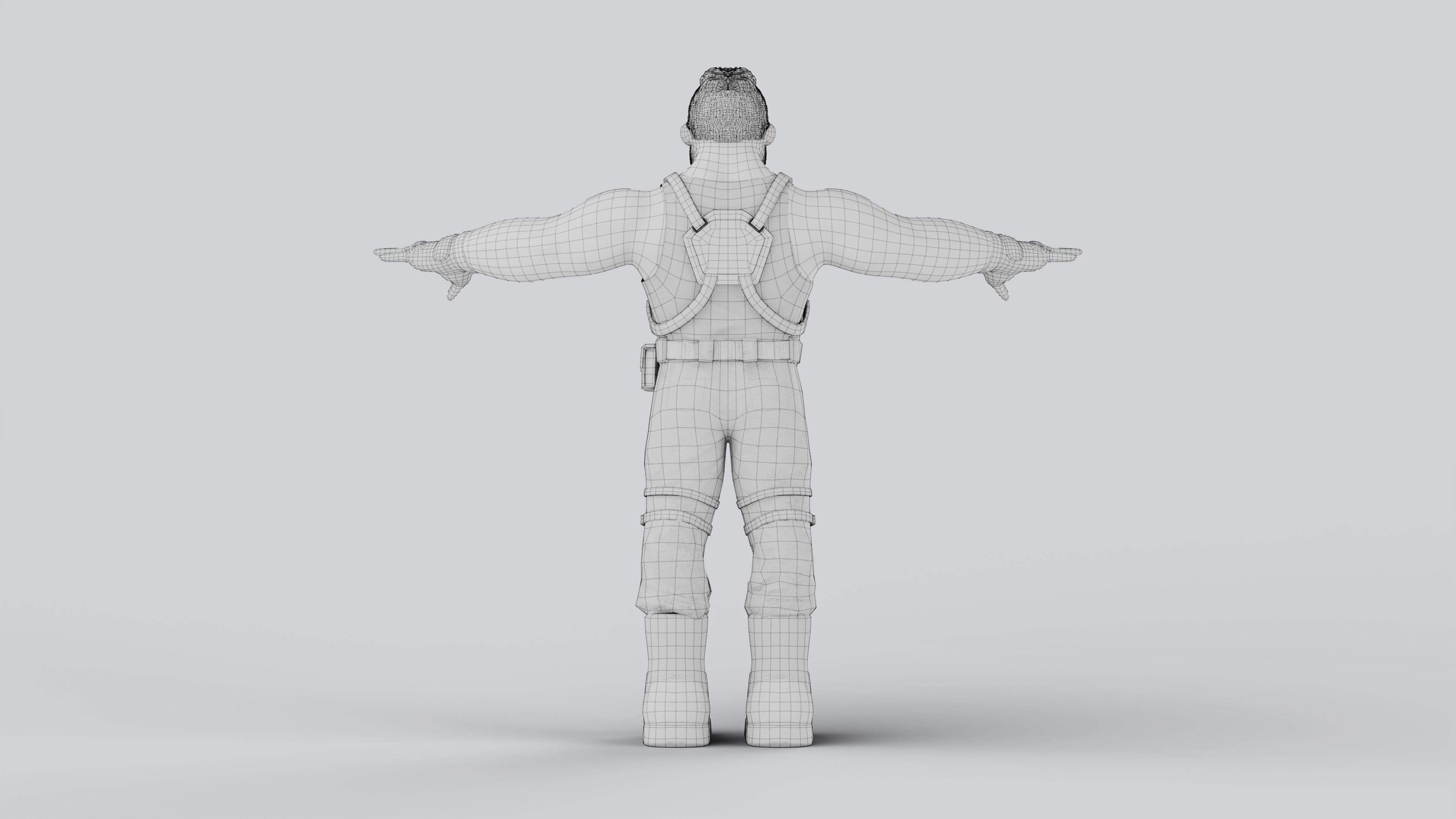 Adventure Character Fully Rigged Game Ready 3D model_9