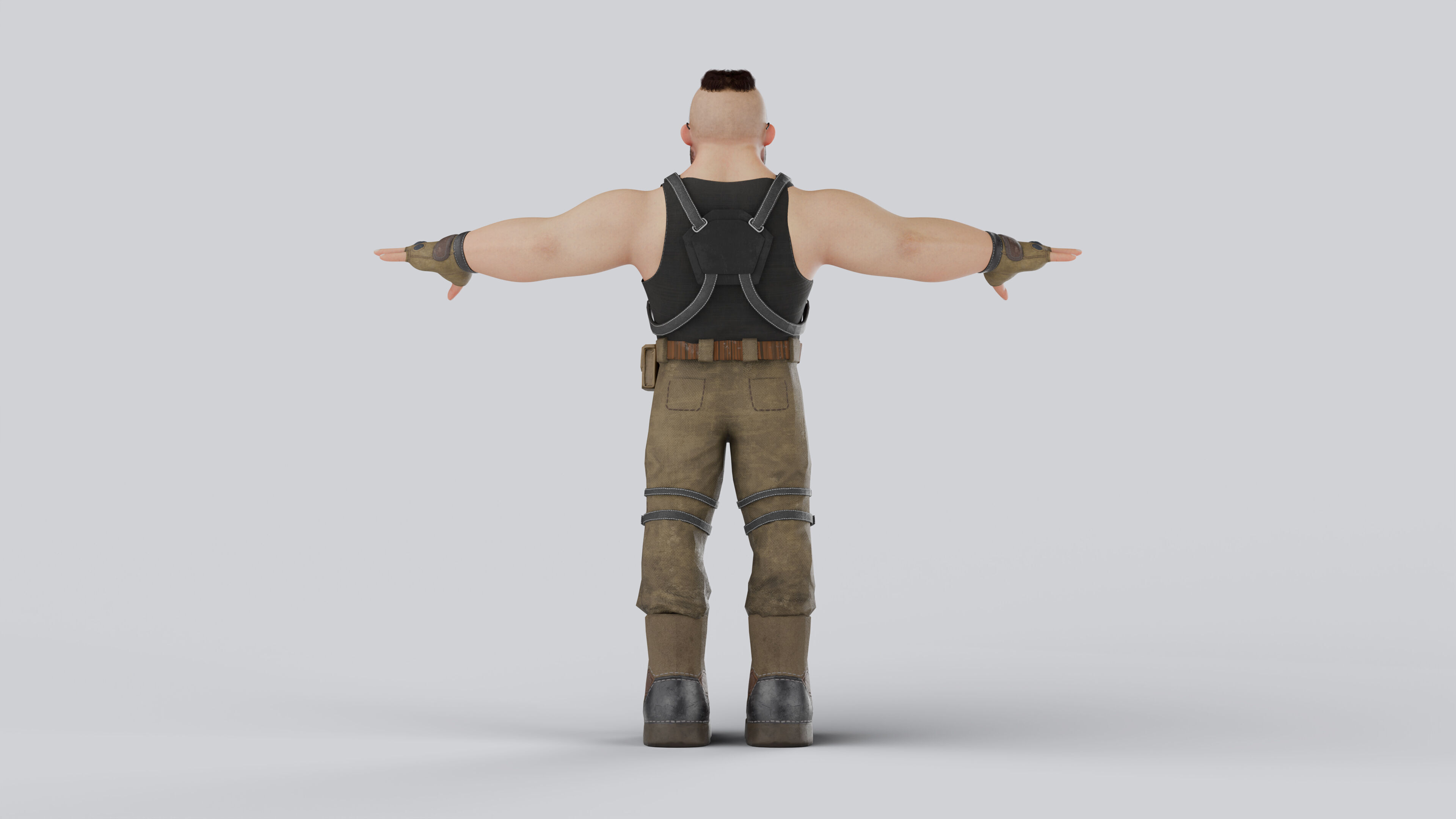 Adventure Character Fully Rigged Game Ready 3D model_3