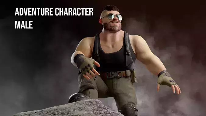 Adventure Character Fully Rigged Game Ready 3D model