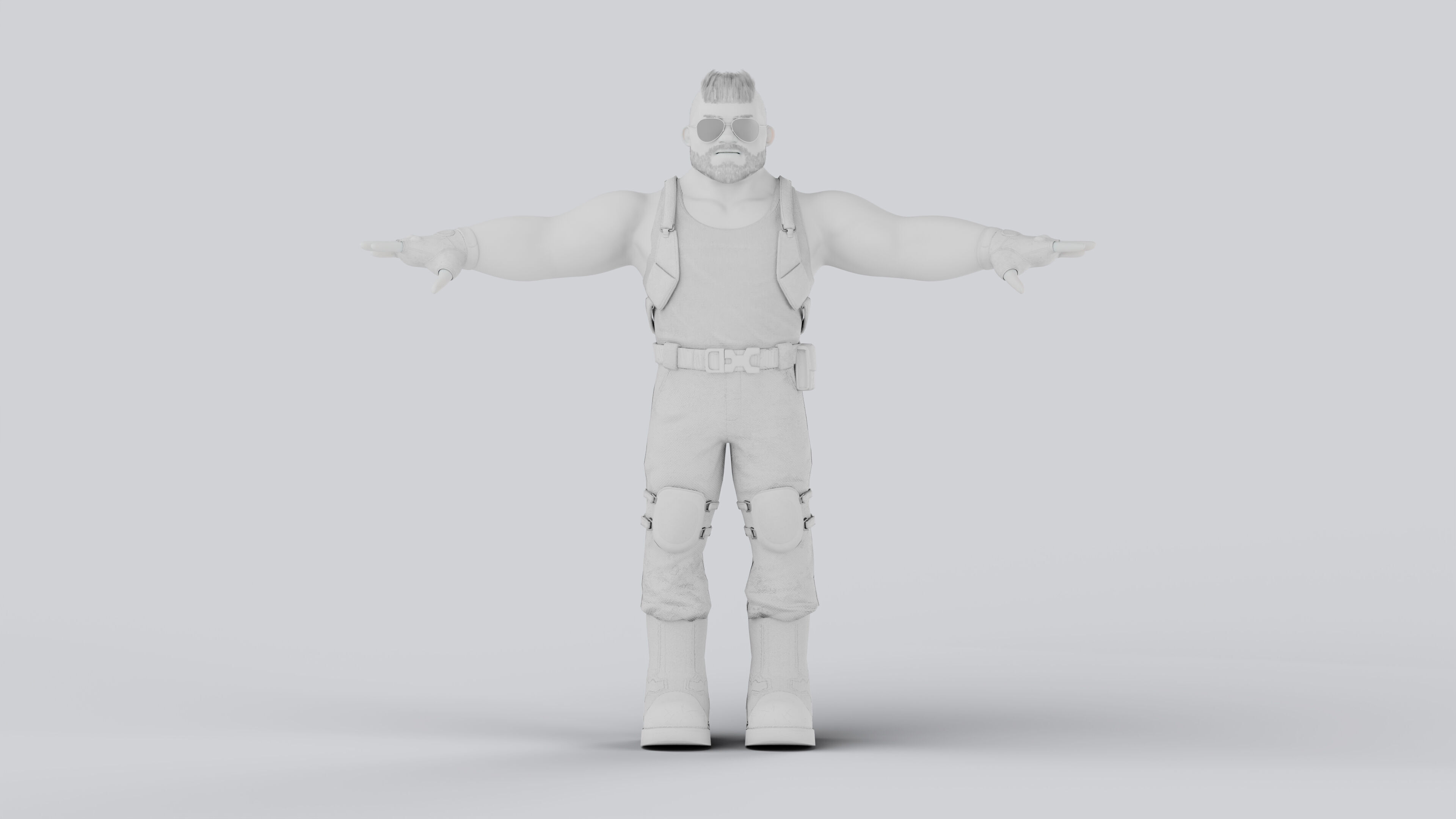 Adventure Character Fully Rigged Game Ready 3D model_5