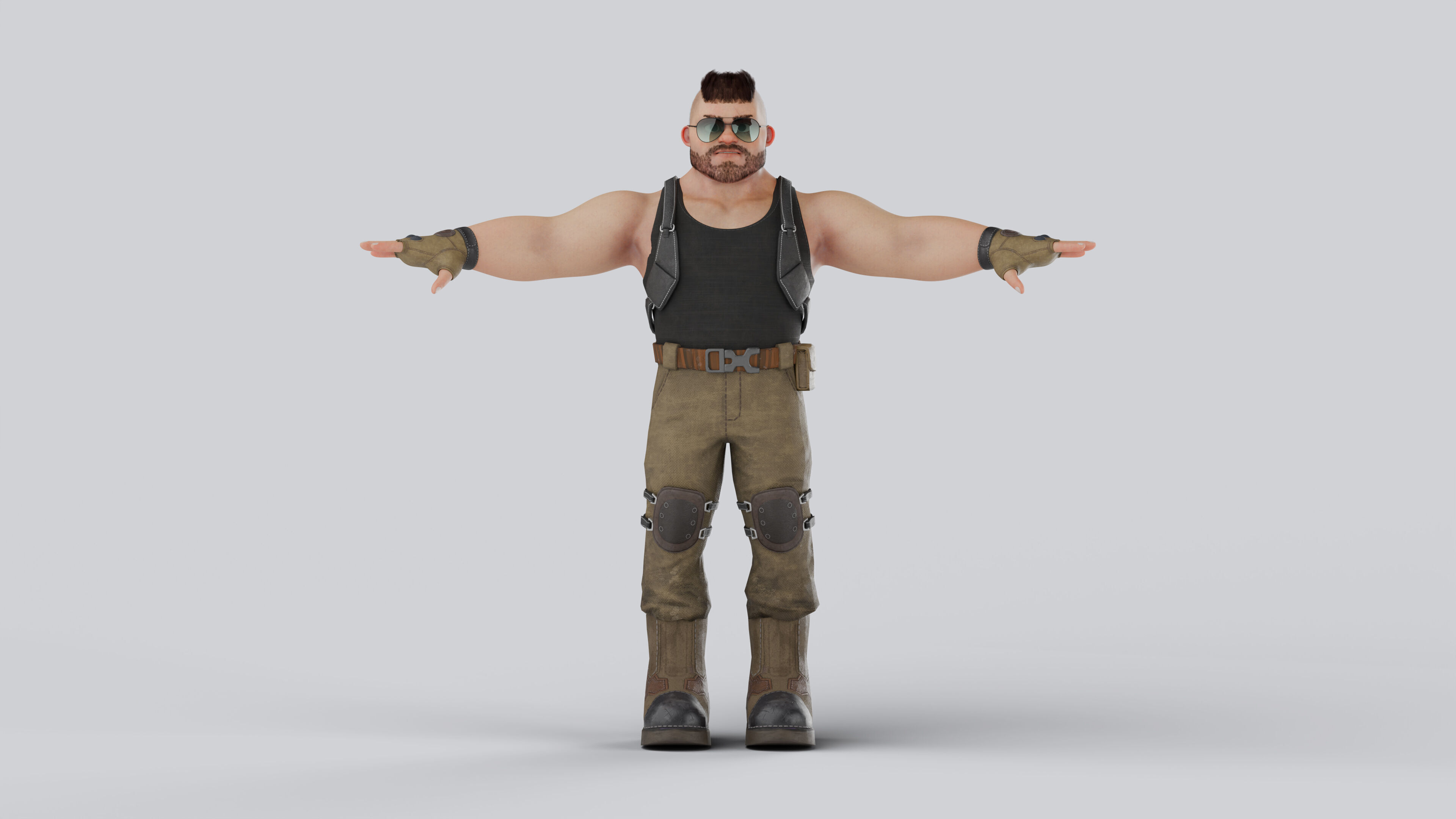 Adventure Character Fully Rigged Game Ready 3D model_2