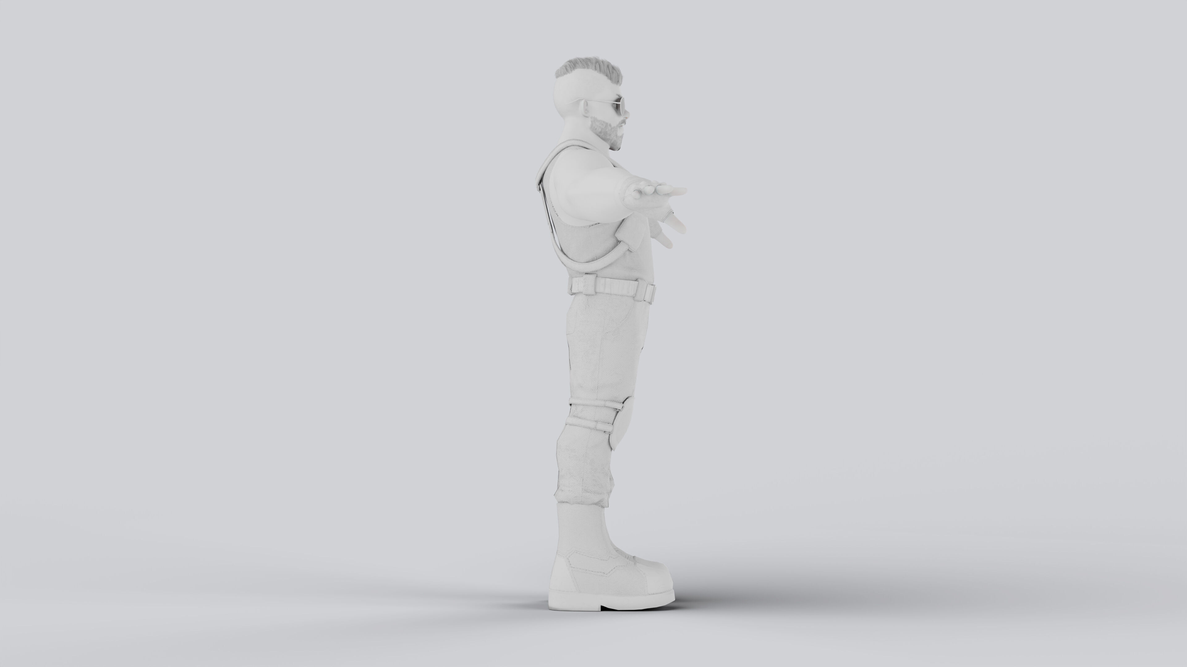 Adventure Character Fully Rigged Game Ready 3D model_7