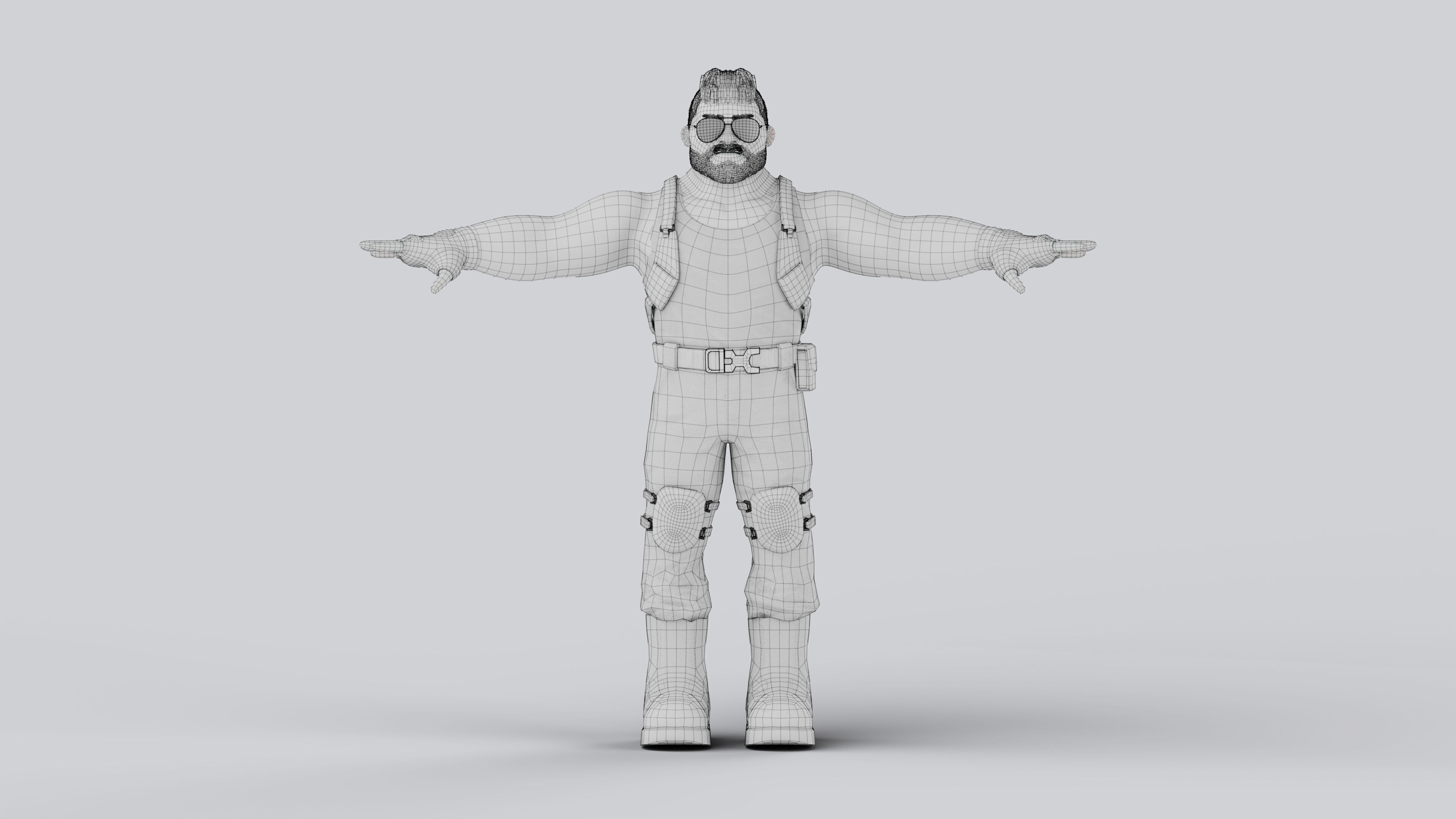 Adventure Character Fully Rigged Game Ready 3D model_8