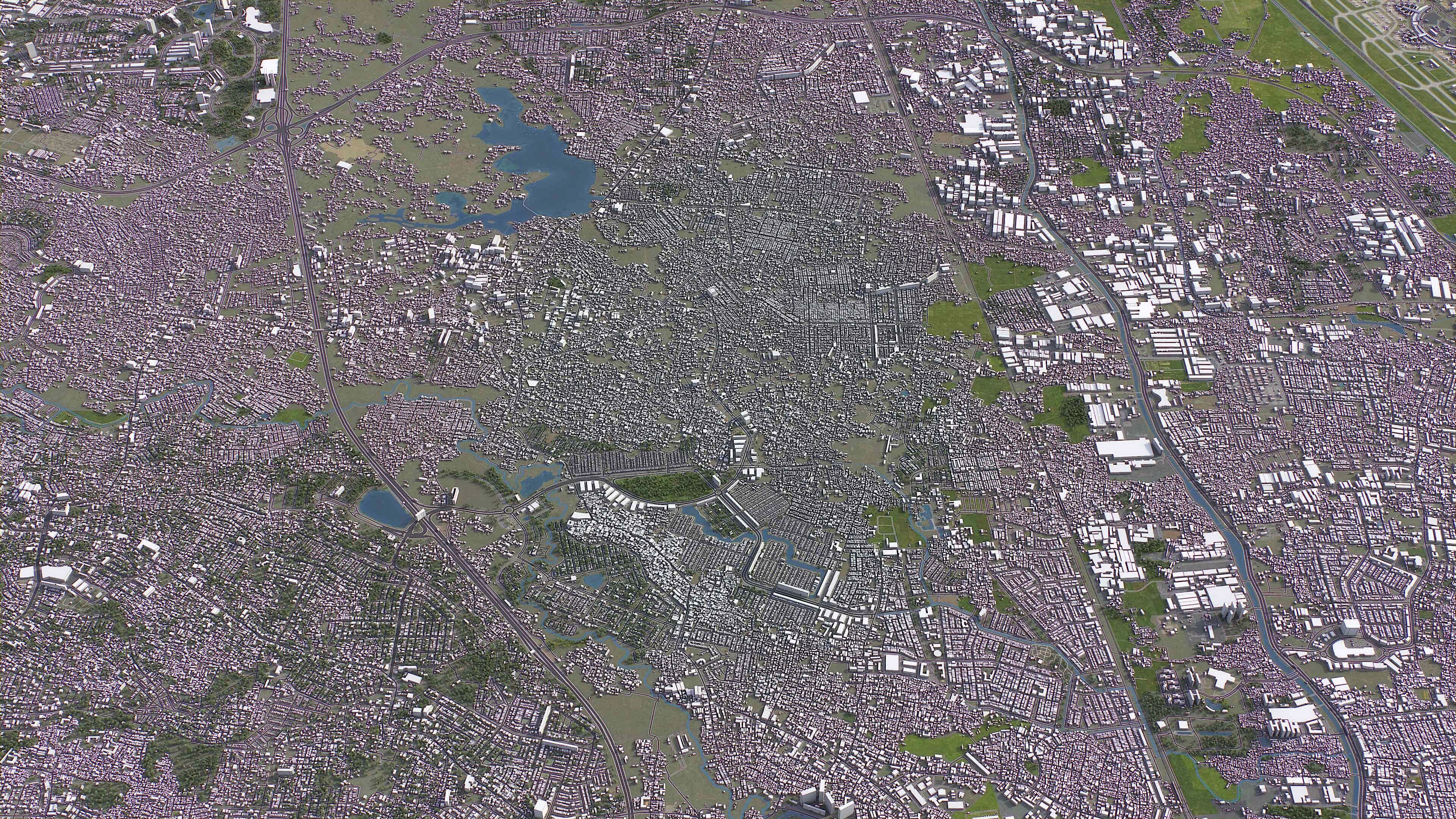 Tangerang - 3D City Model Low-poly 3D model_4