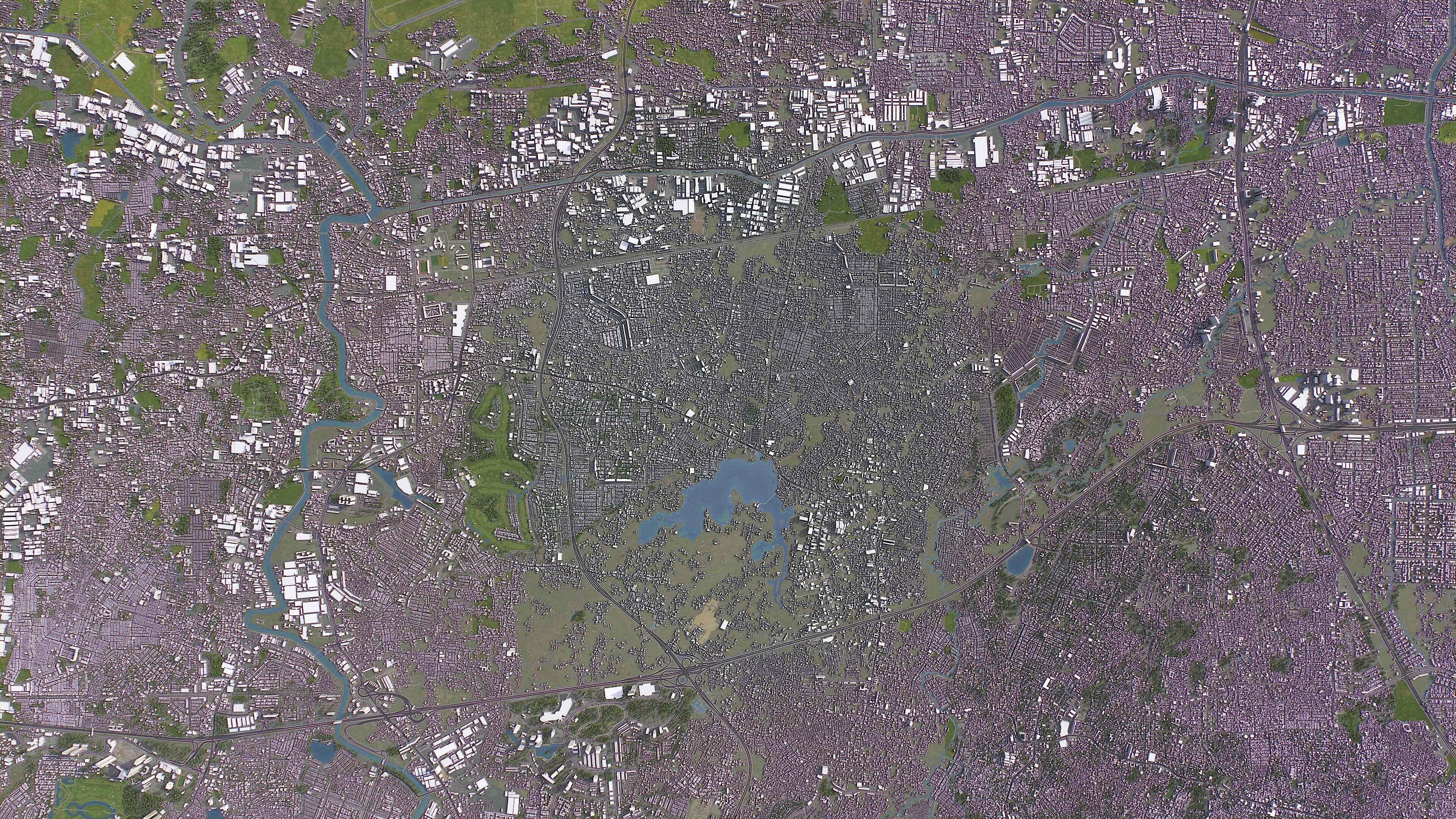 Tangerang - 3D City Model Low-poly 3D model_7