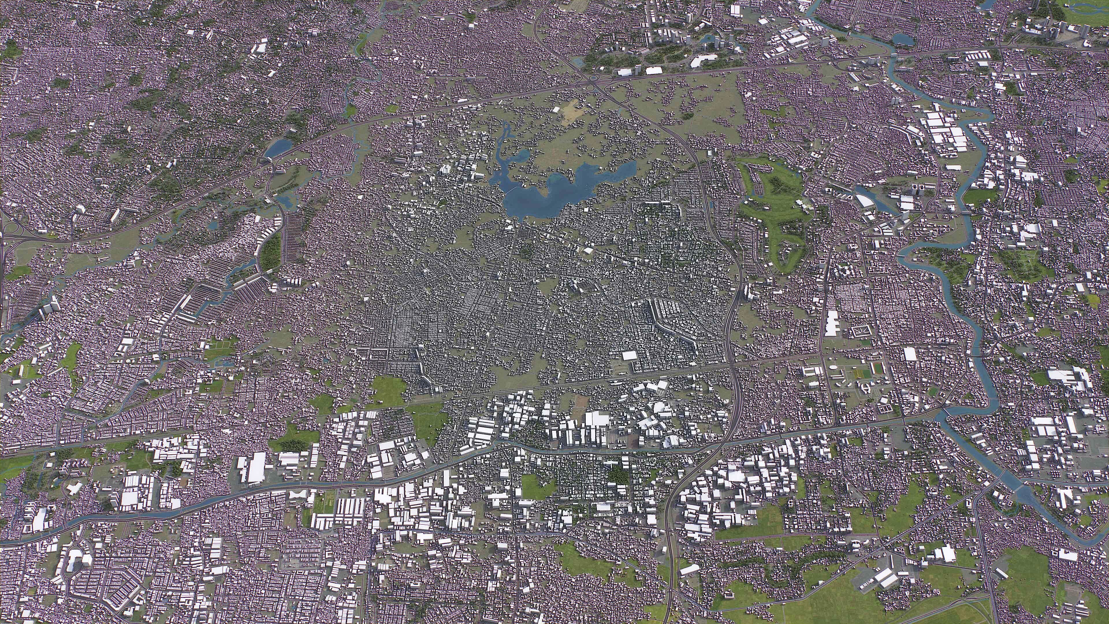 Tangerang - 3D City Model Low-poly 3D model_3