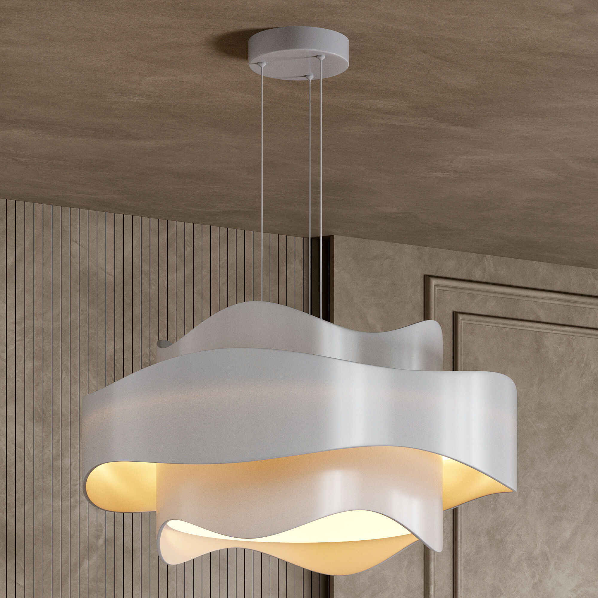 Bella Pendant Light 3 Style Chandelier by Lassola Low-poly 3D model_2