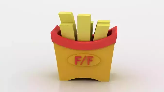FRENCH FRIES TOY 3D PRINTABLE MODEL 3D print model