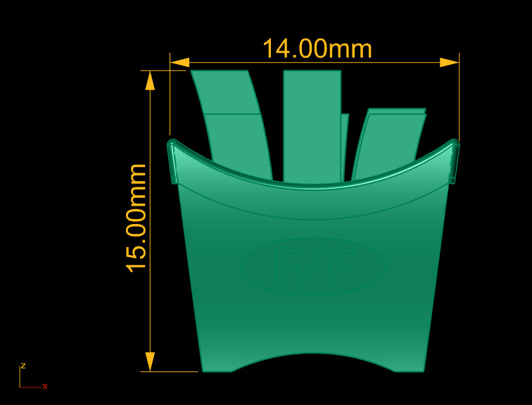 FRENCH FRIES TOY 3D PRINTABLE MODEL 3D print model_2