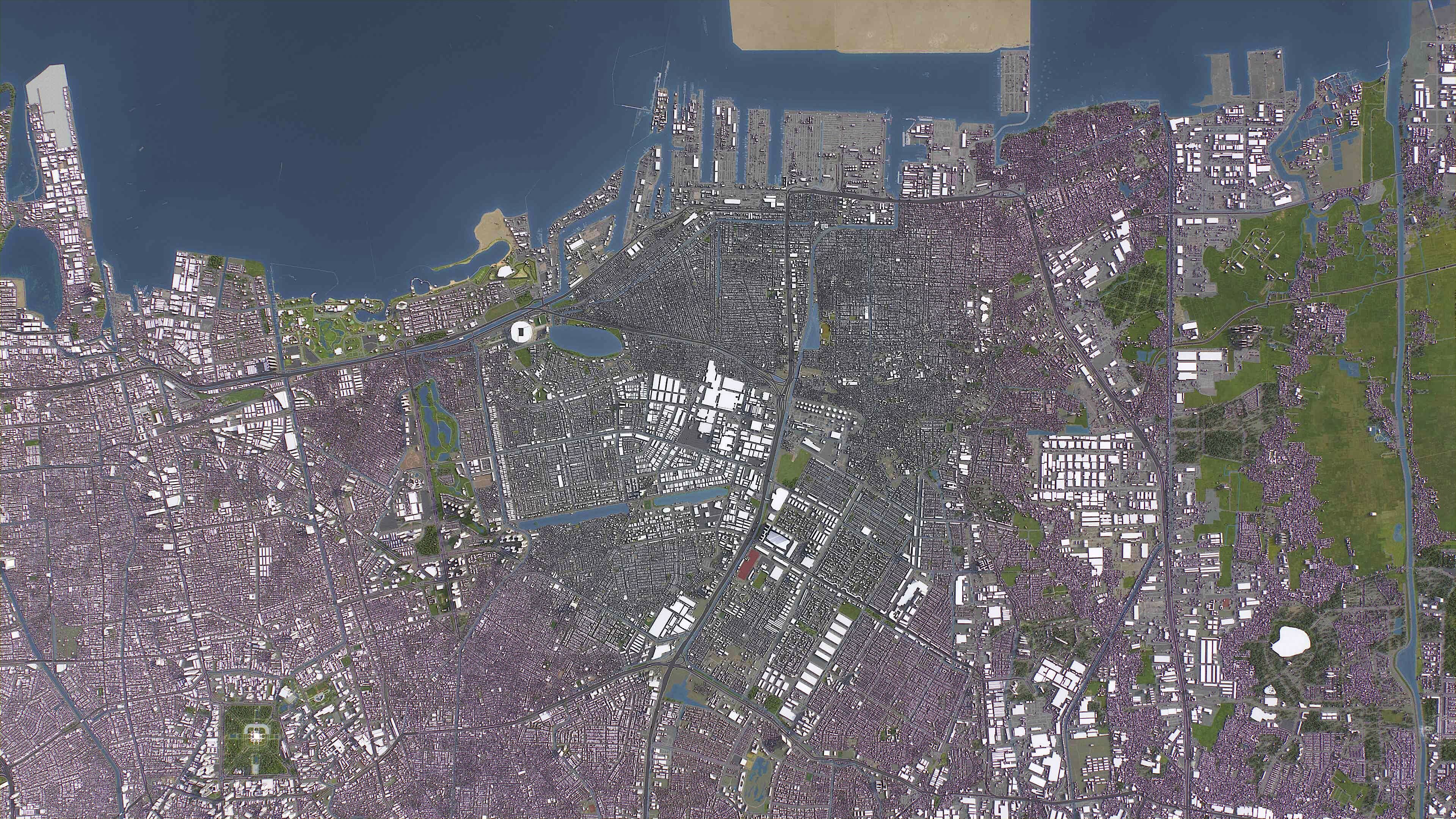 Jakarta Utara - 3D City Model Low-poly 3D model_12