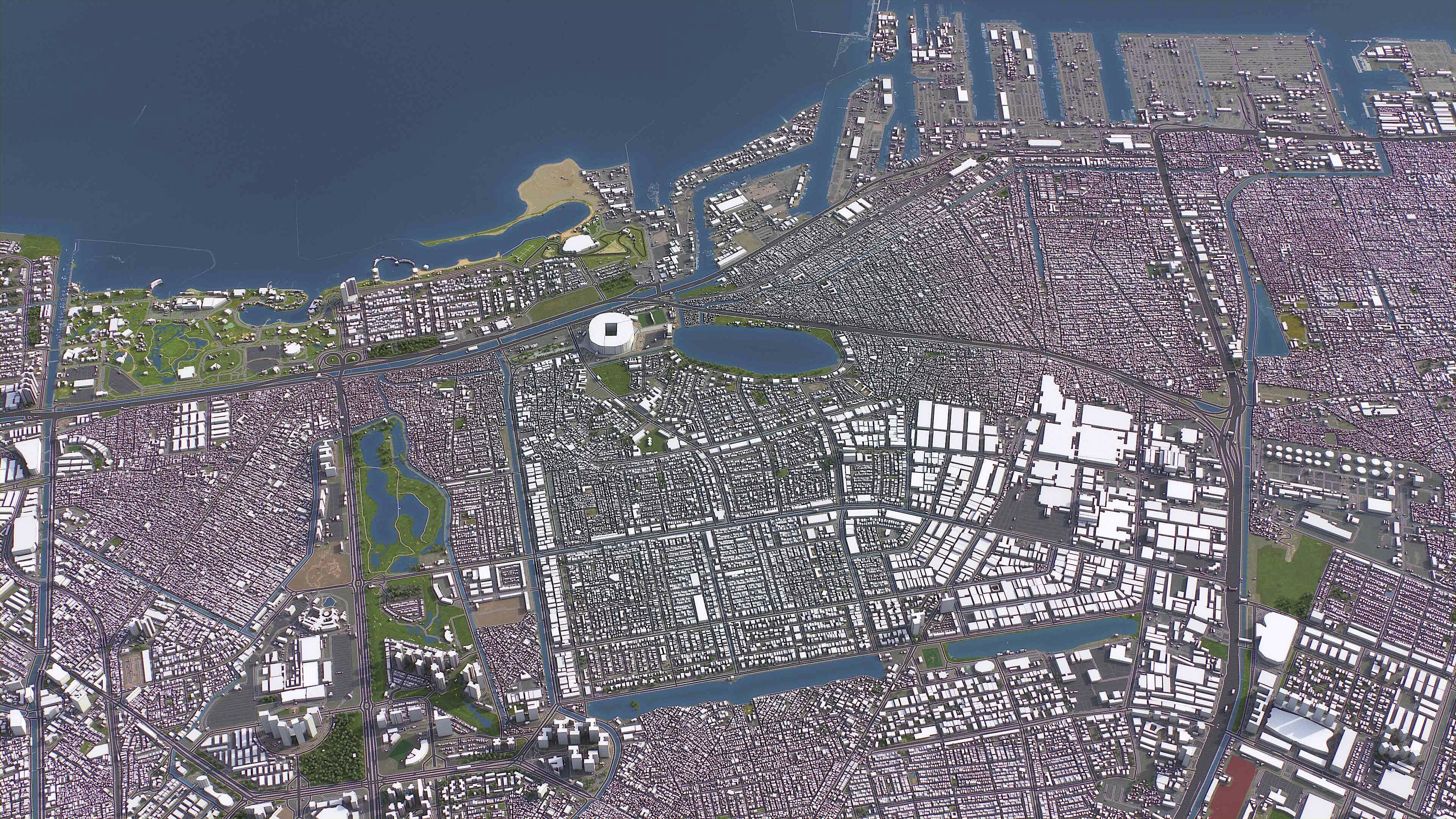 Jakarta Utara - 3D City Model Low-poly 3D model_8