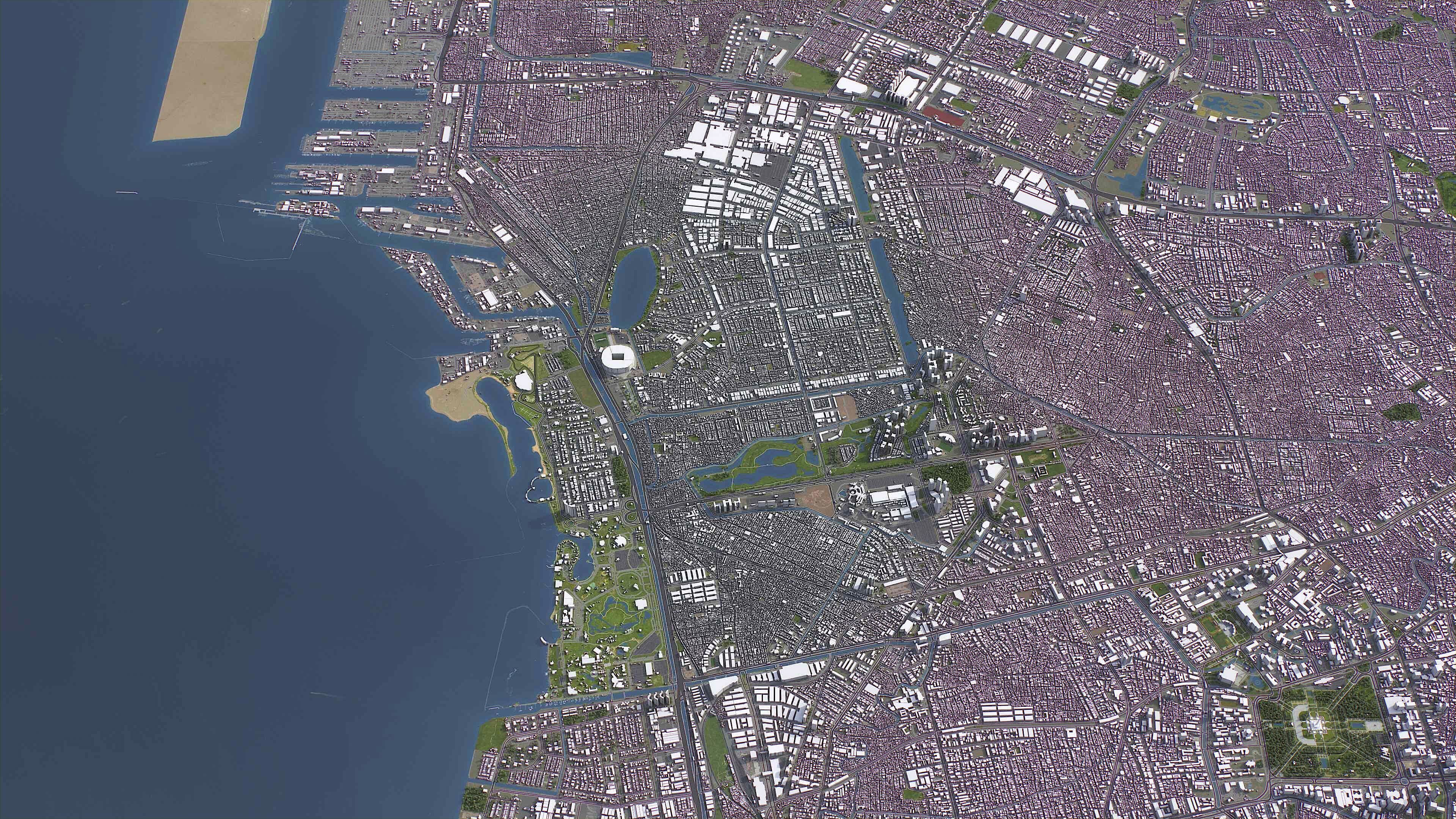 Jakarta Utara - 3D City Model Low-poly 3D model_2