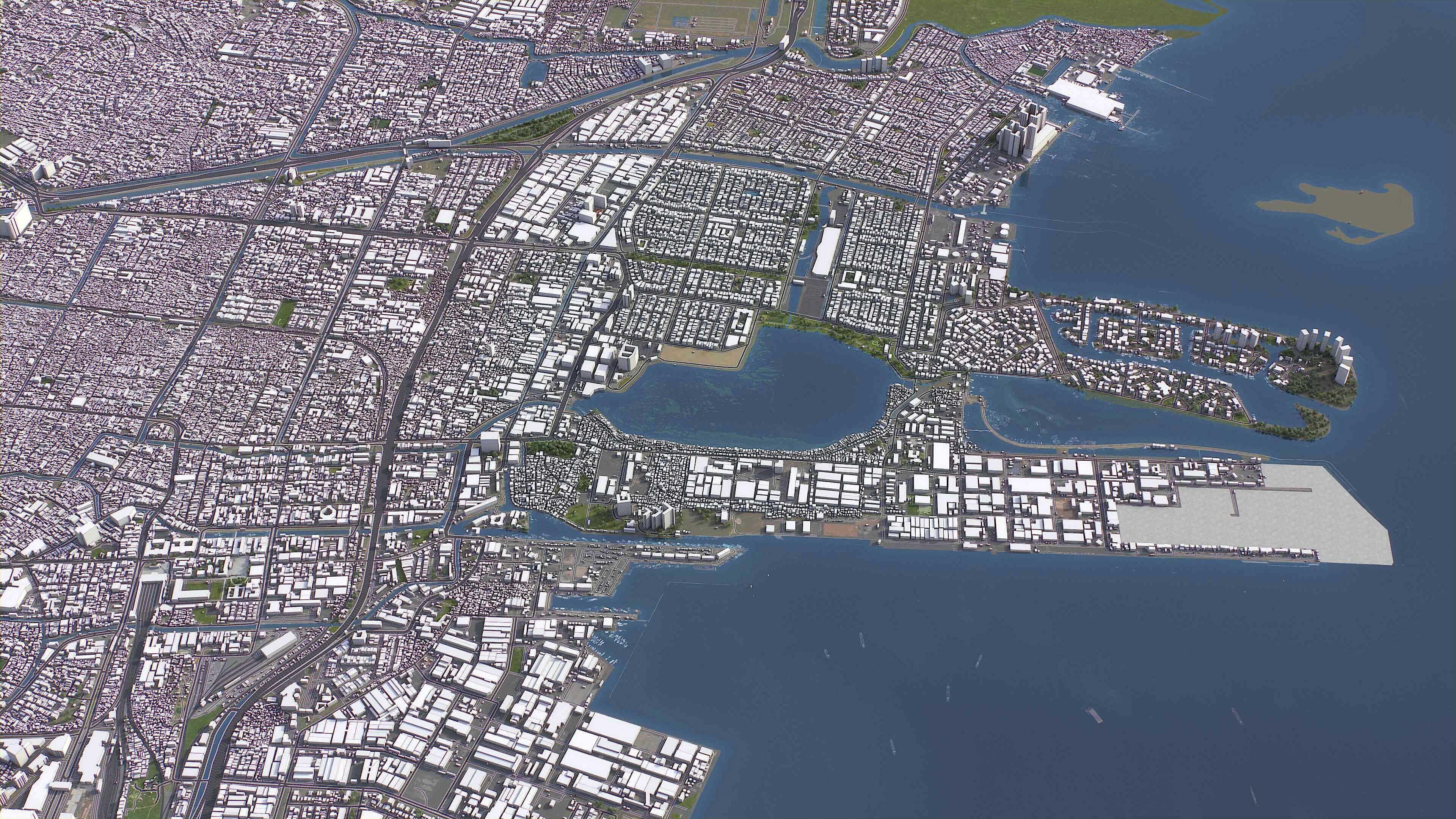 Jakarta Utara - 3D City Model Low-poly 3D model_9