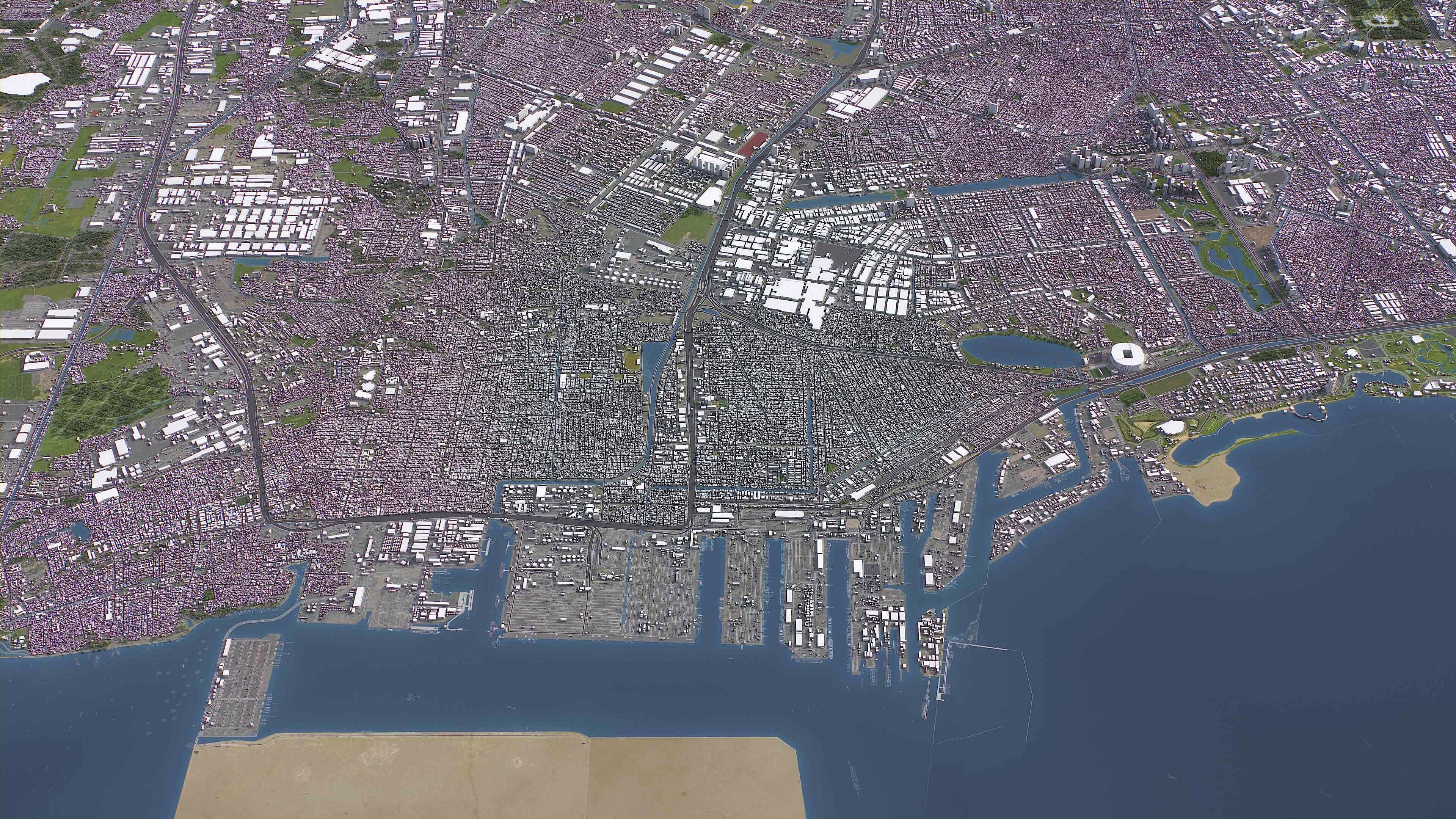 Jakarta Utara - 3D City Model Low-poly 3D model_5