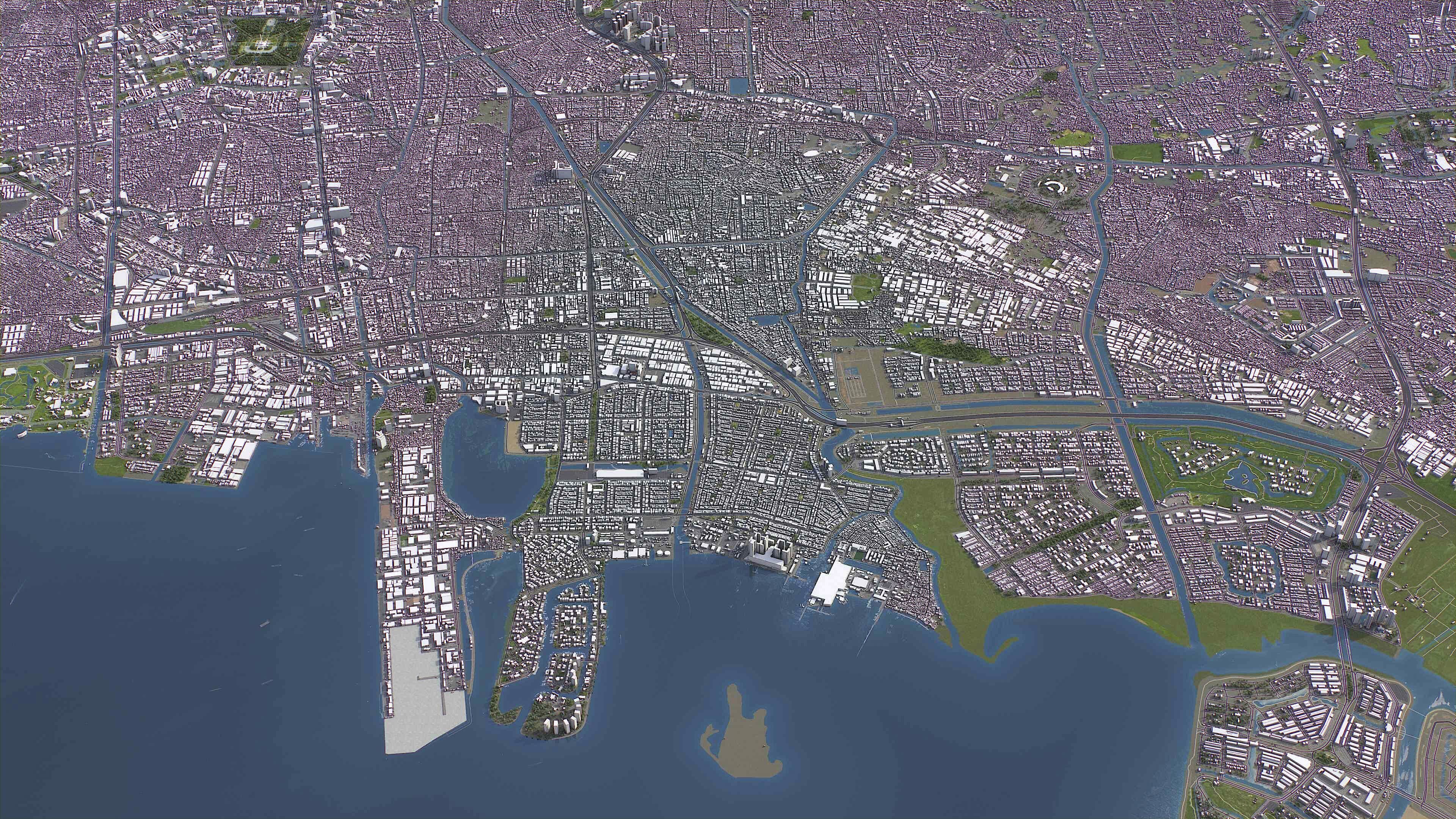 Jakarta Utara - 3D City Model Low-poly 3D model_4