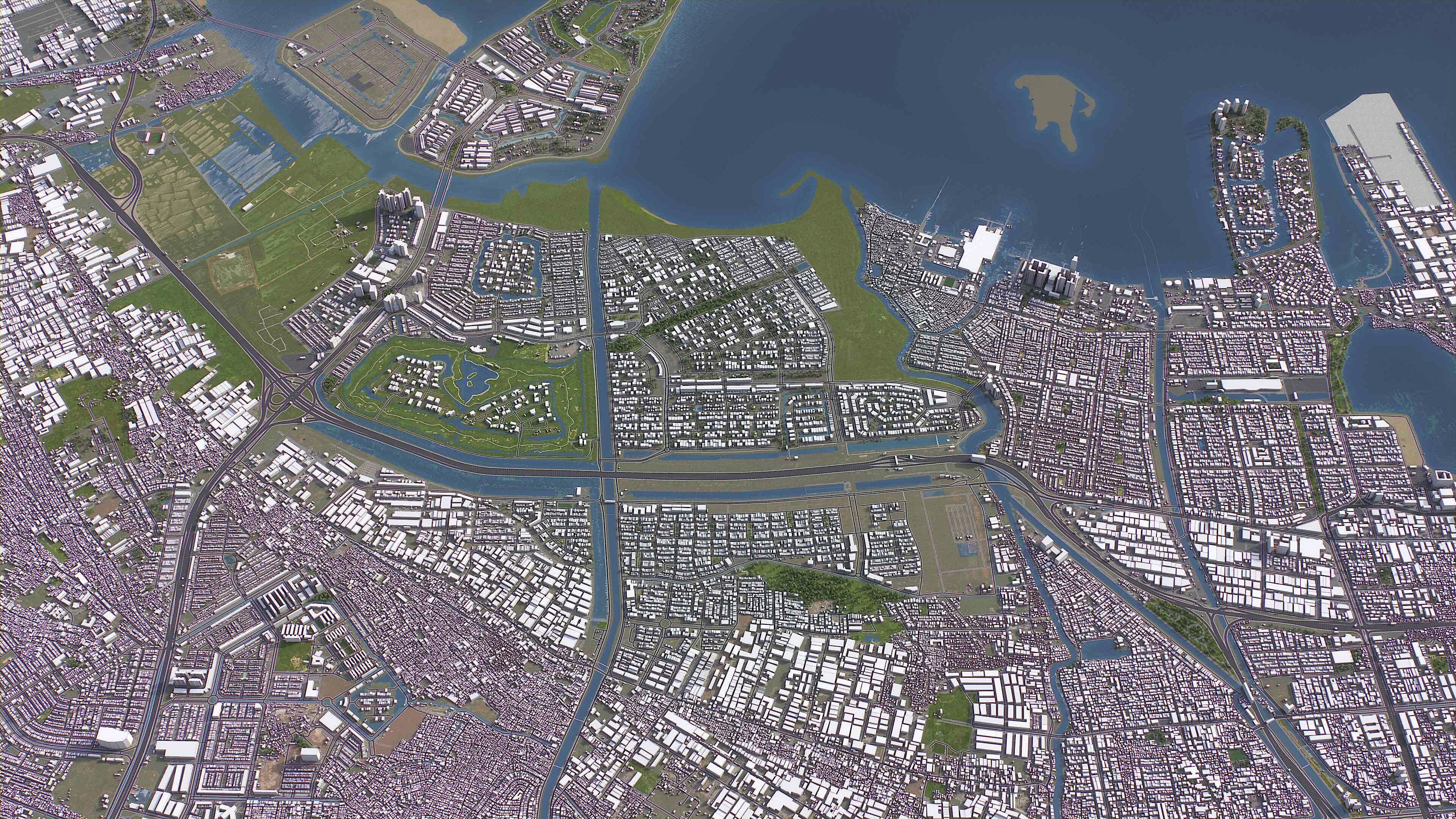 Jakarta Utara - 3D City Model Low-poly 3D model_6