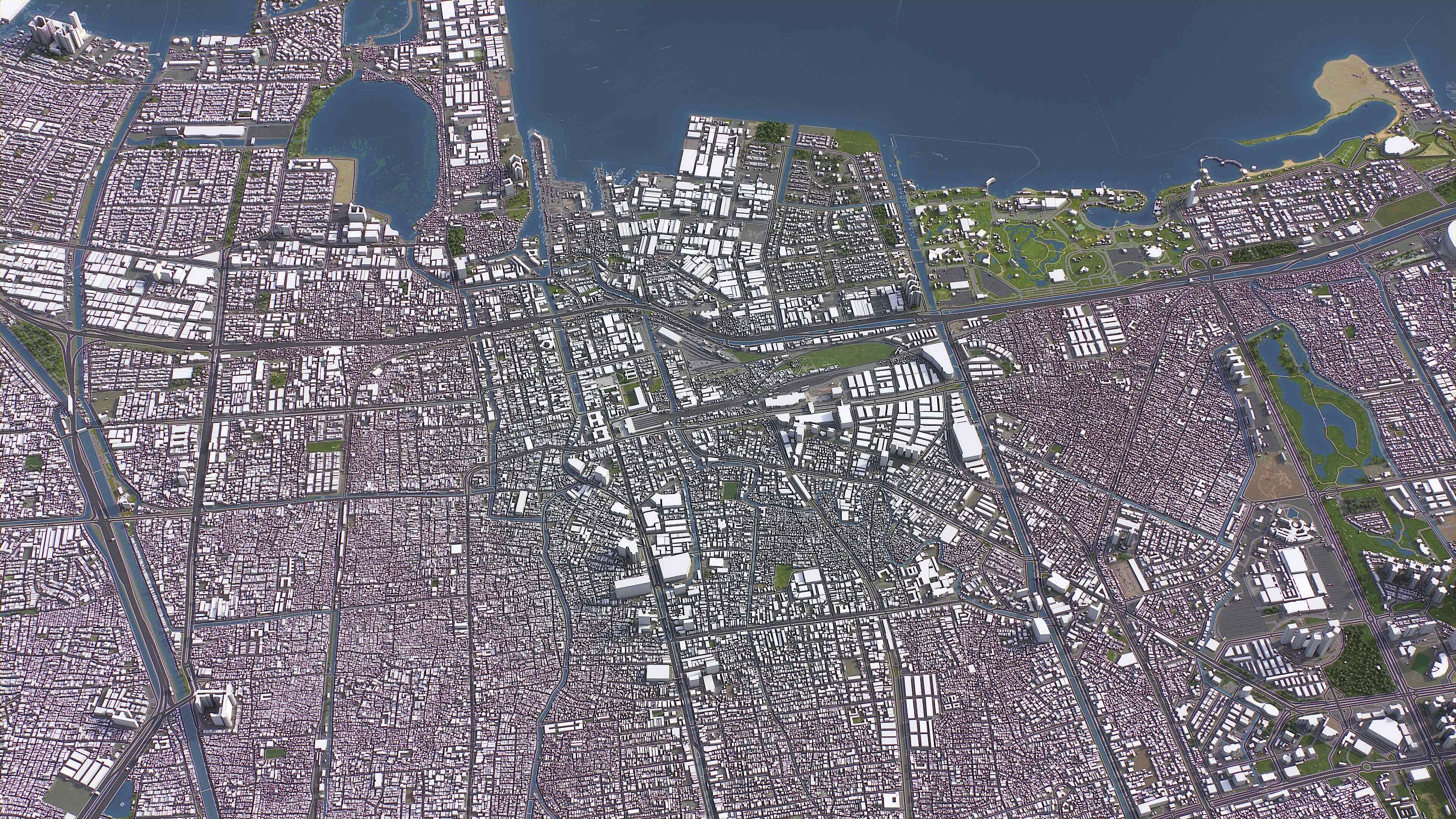 Jakarta Utara - 3D City Model Low-poly 3D model_7