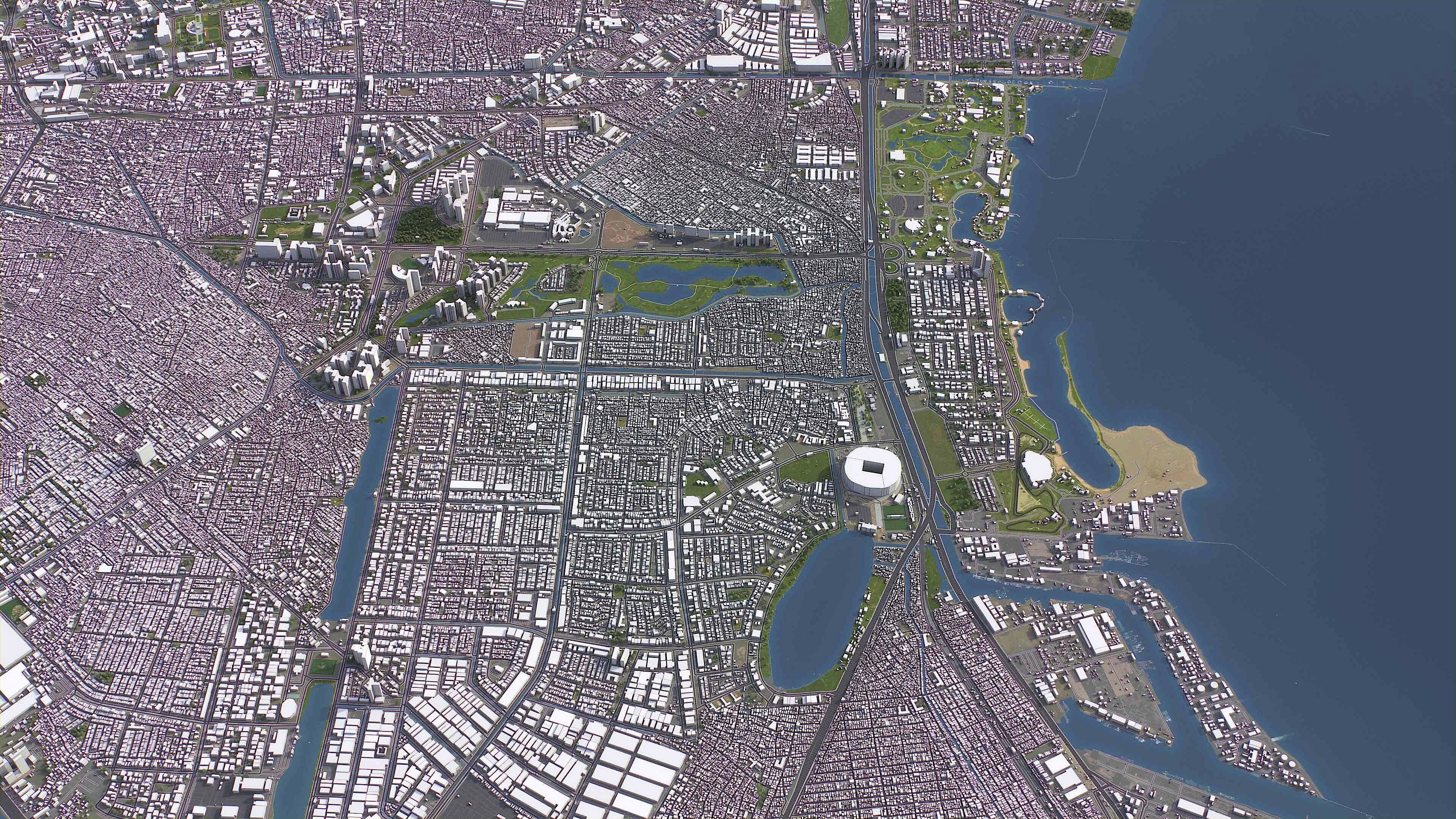 Jakarta Utara - 3D City Model Low-poly 3D model_10