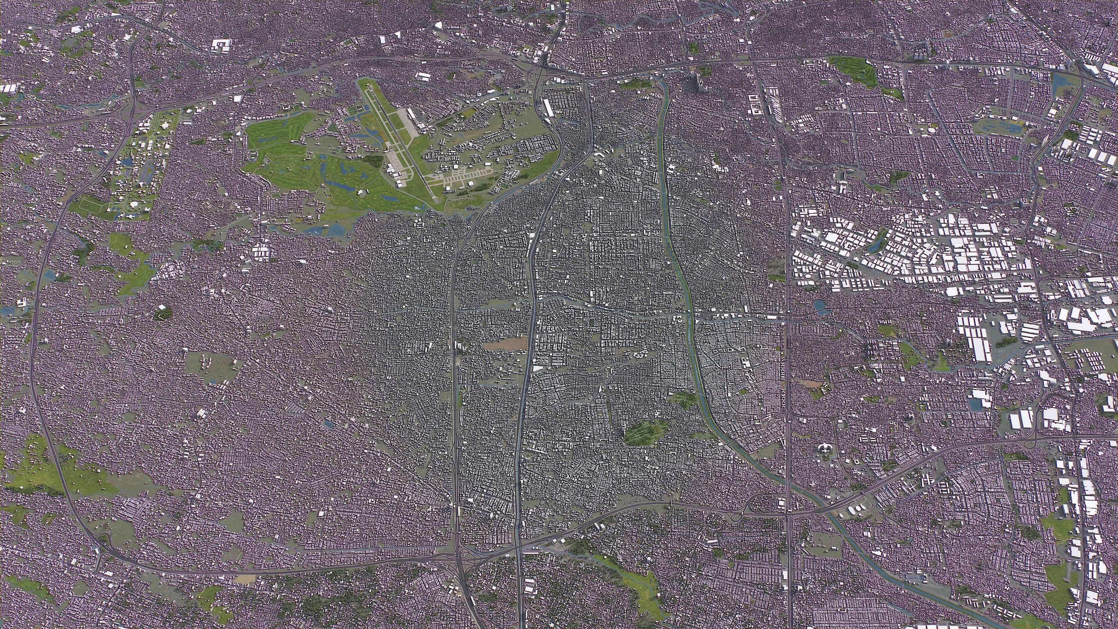 Jakarta Timur - 3D City Model Low-poly 3D model_7