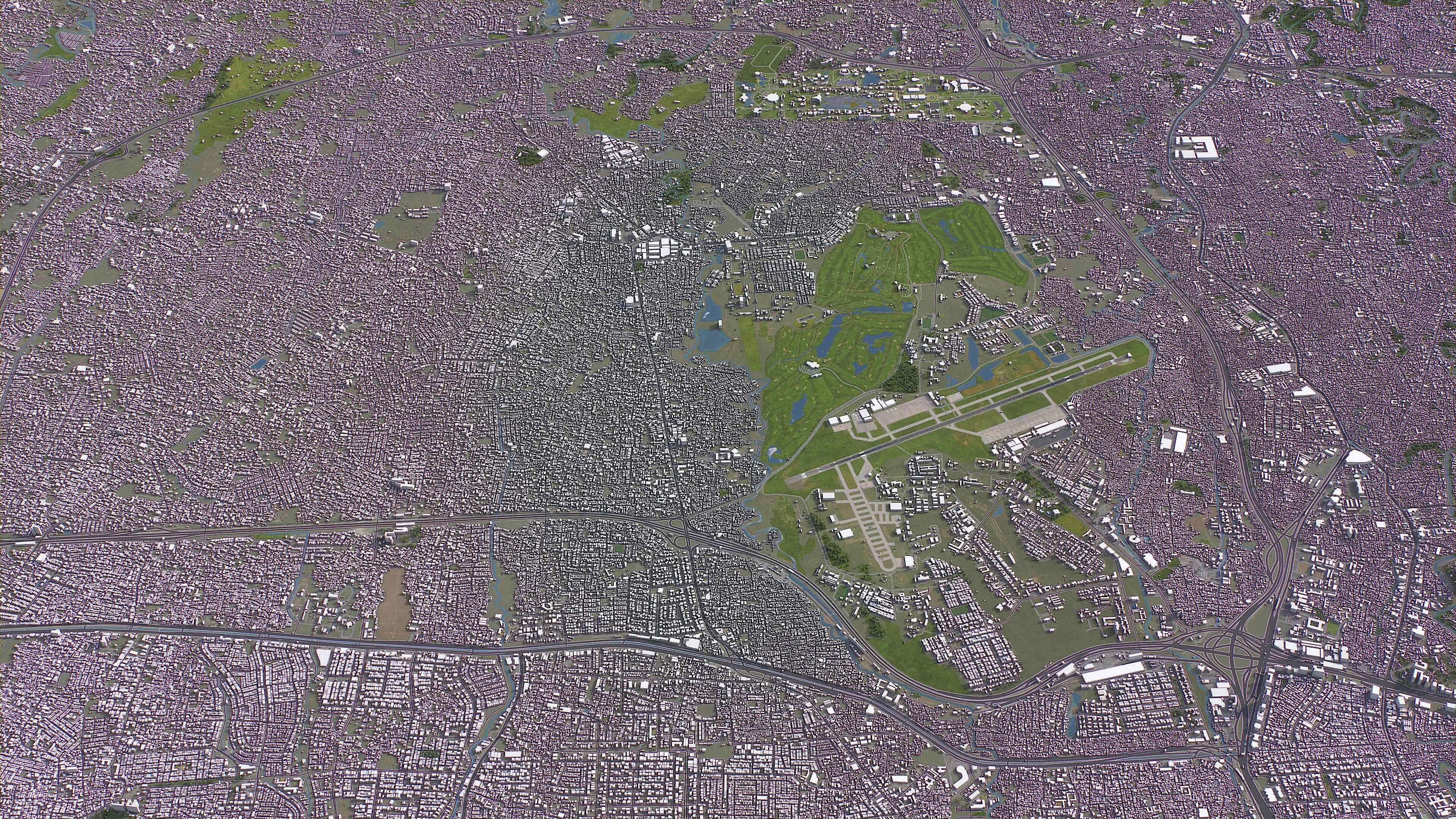 Jakarta Timur - 3D City Model Low-poly 3D model_6