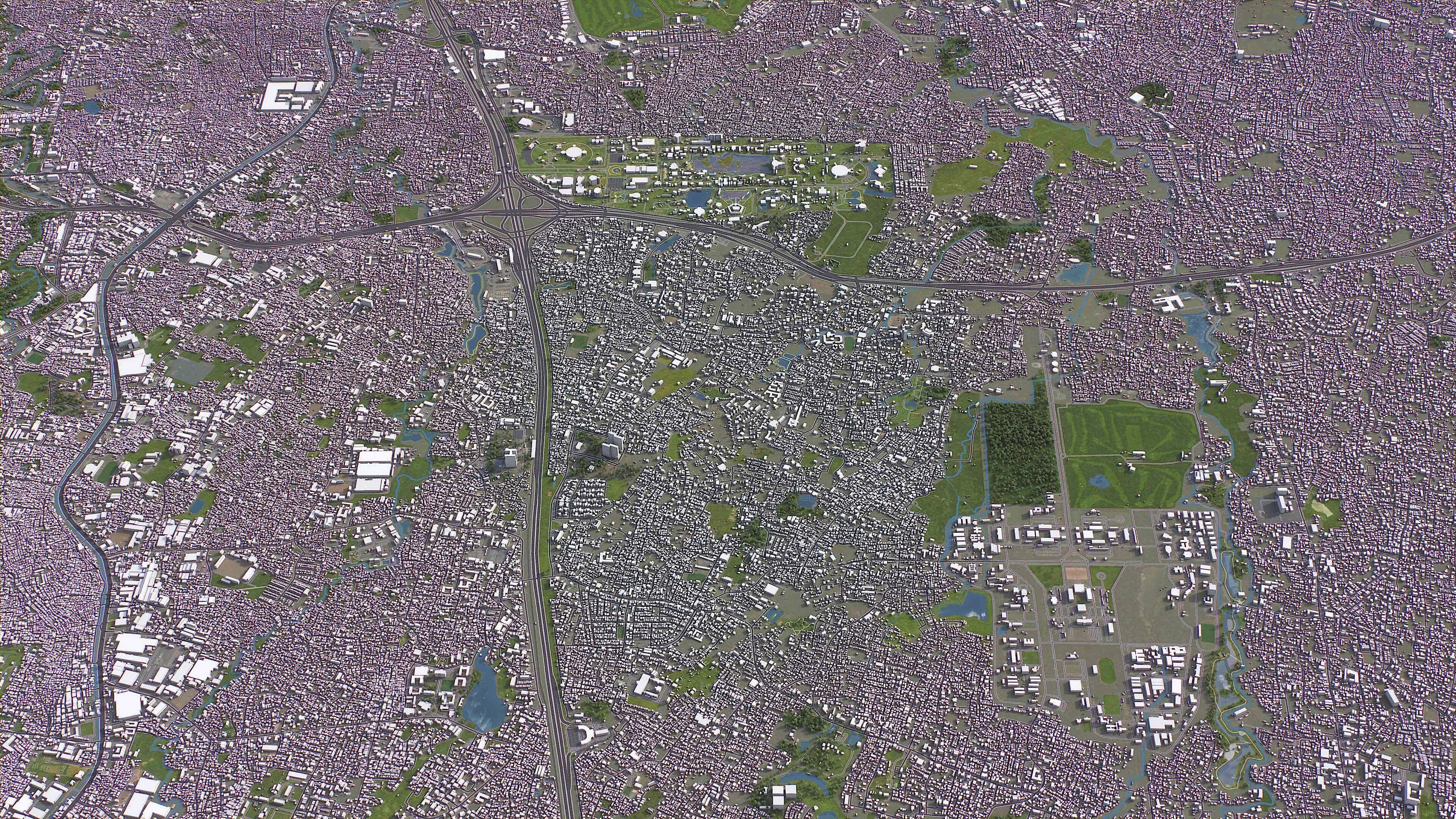 Jakarta Timur - 3D City Model Low-poly 3D model_3