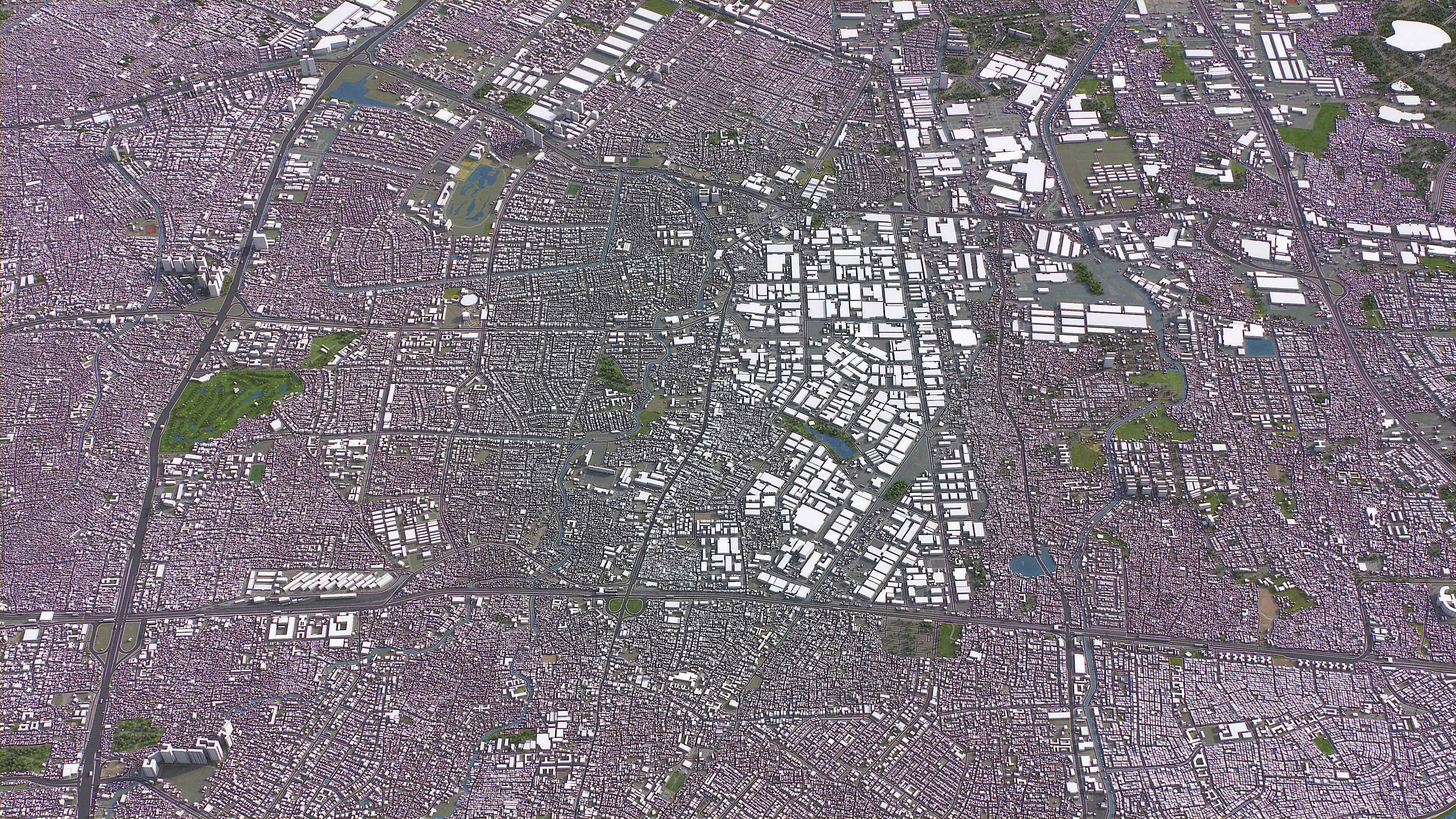Jakarta Timur - 3D City Model Low-poly 3D model_1