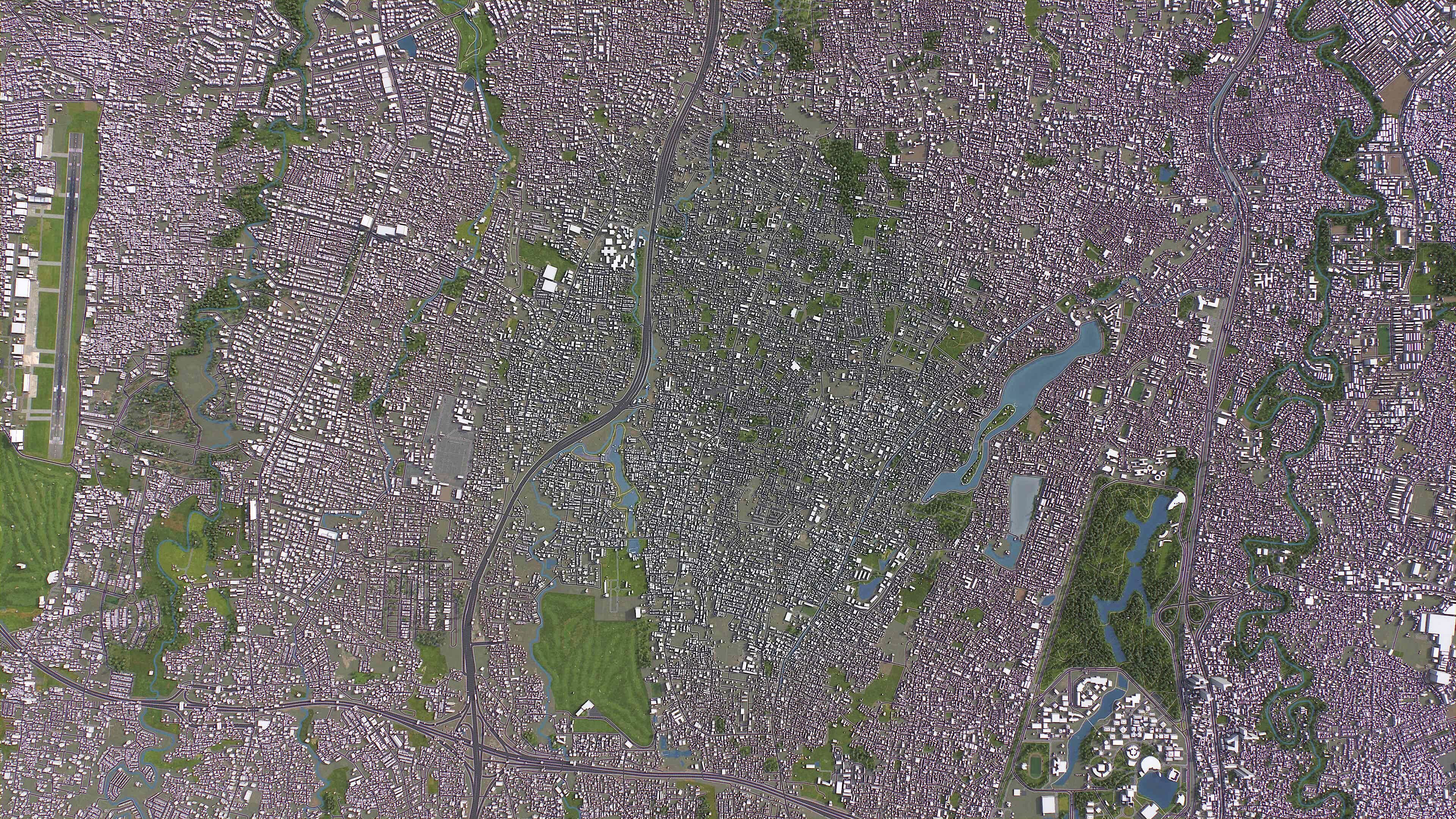 Jakarta Selatan - 3D City Model Low-poly 3D model_10