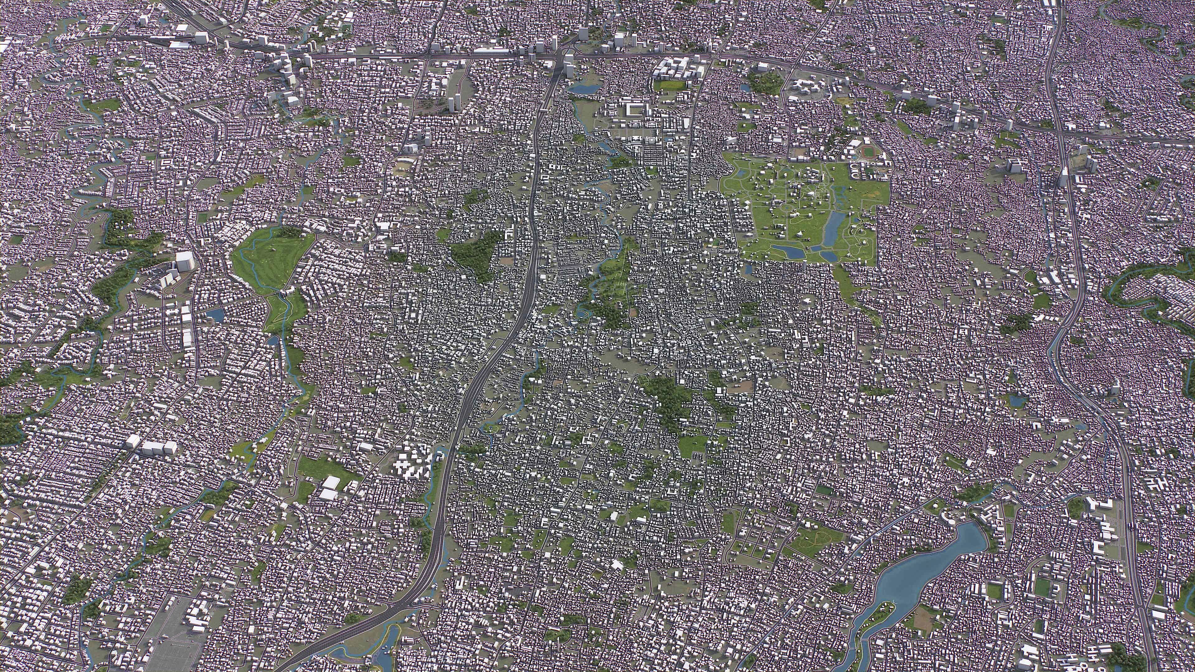 Jakarta Selatan - 3D City Model Low-poly 3D model_3