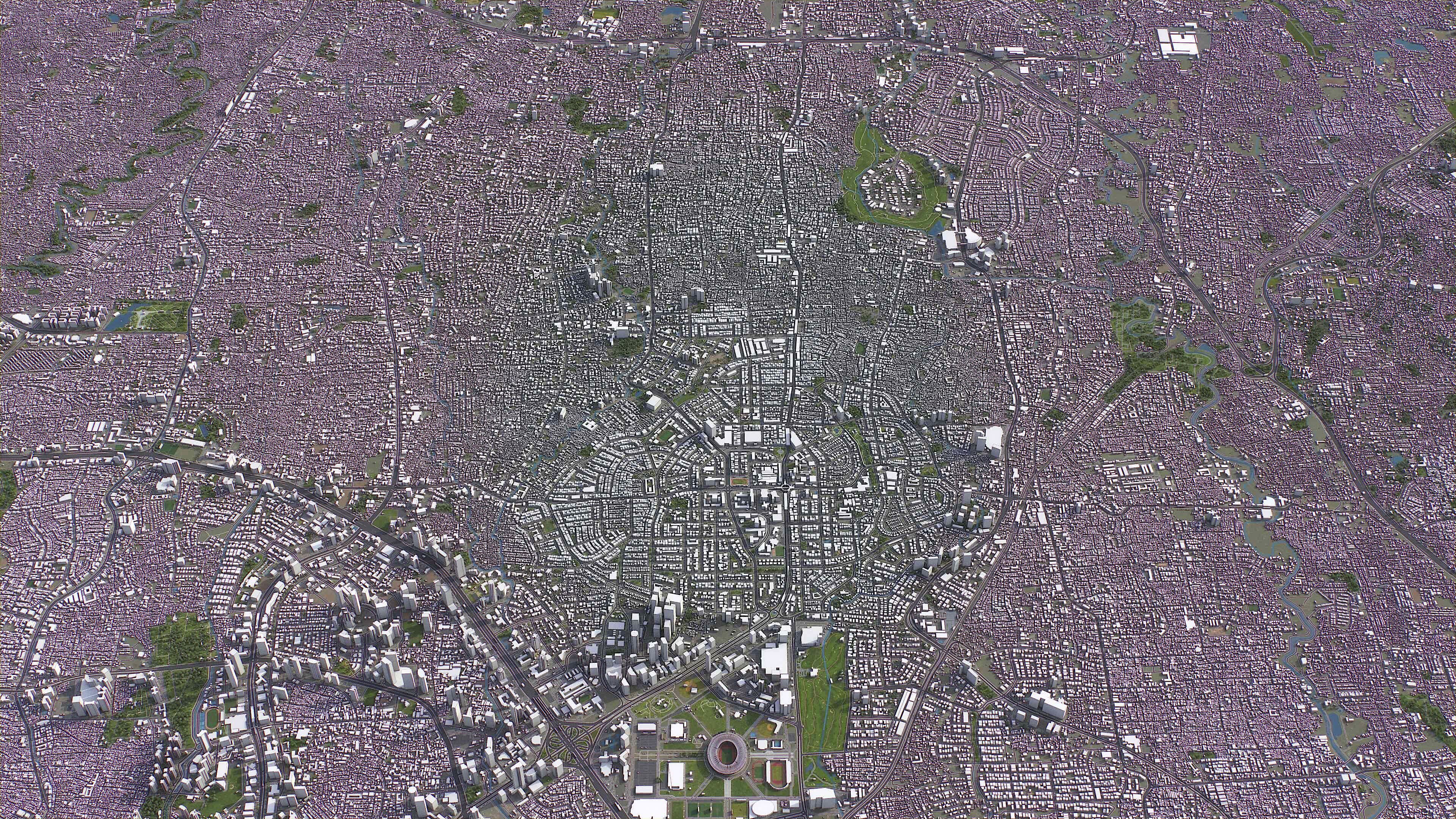 Jakarta Selatan - 3D City Model Low-poly 3D model_5