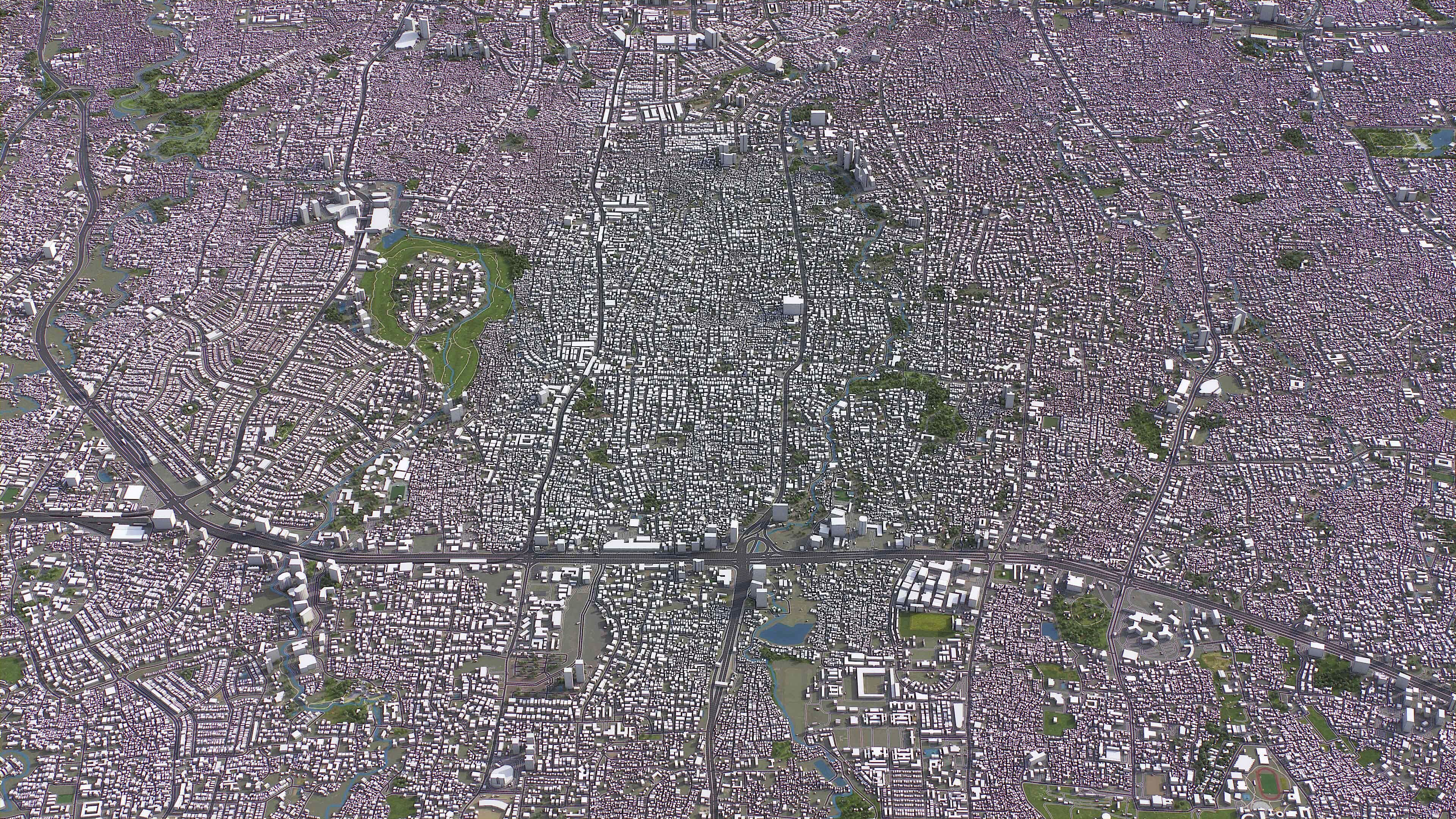 Jakarta Selatan - 3D City Model Low-poly 3D model_2