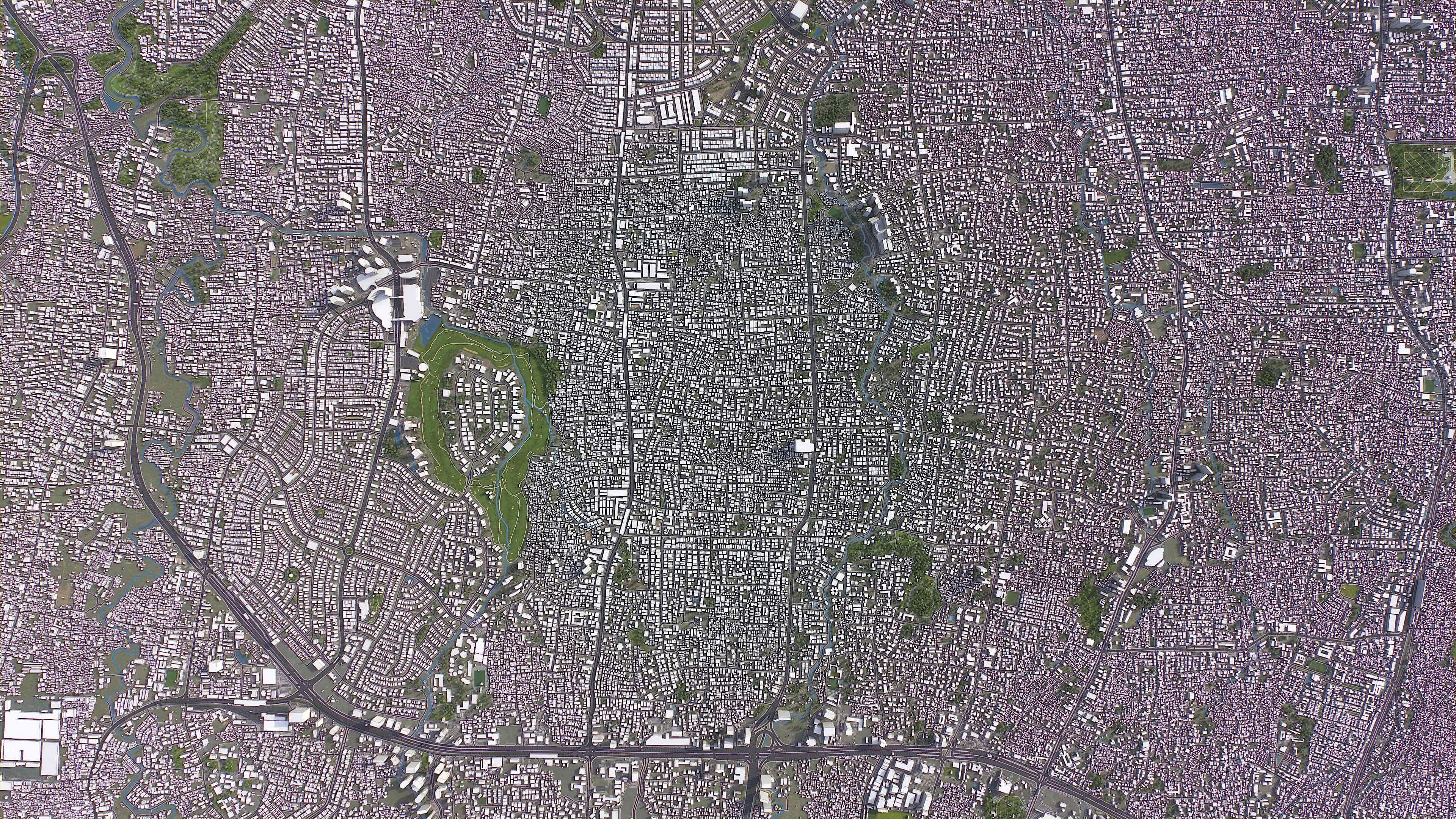 Jakarta Selatan - 3D City Model Low-poly 3D model_8