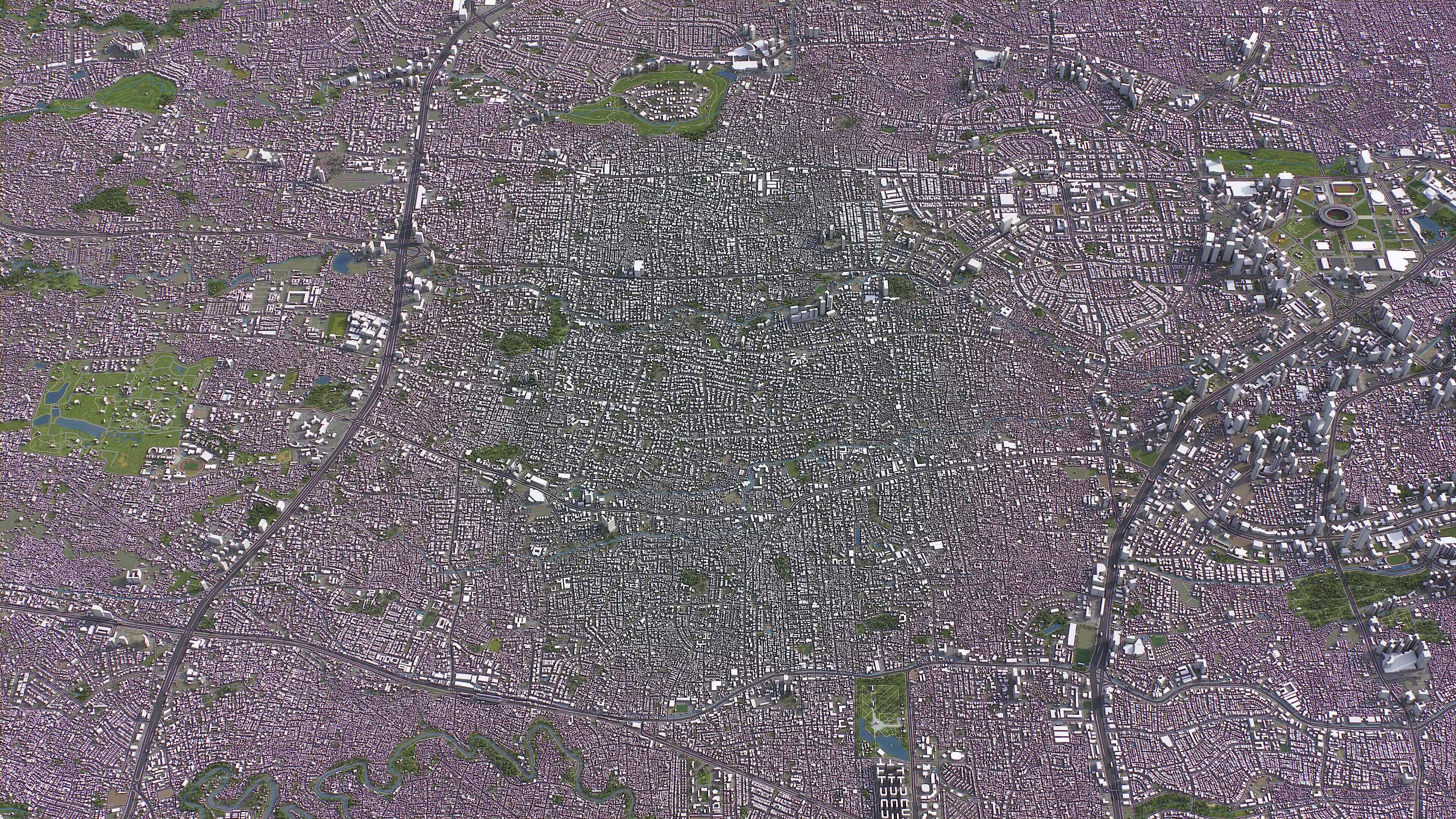 Jakarta Selatan - 3D City Model Low-poly 3D model_6