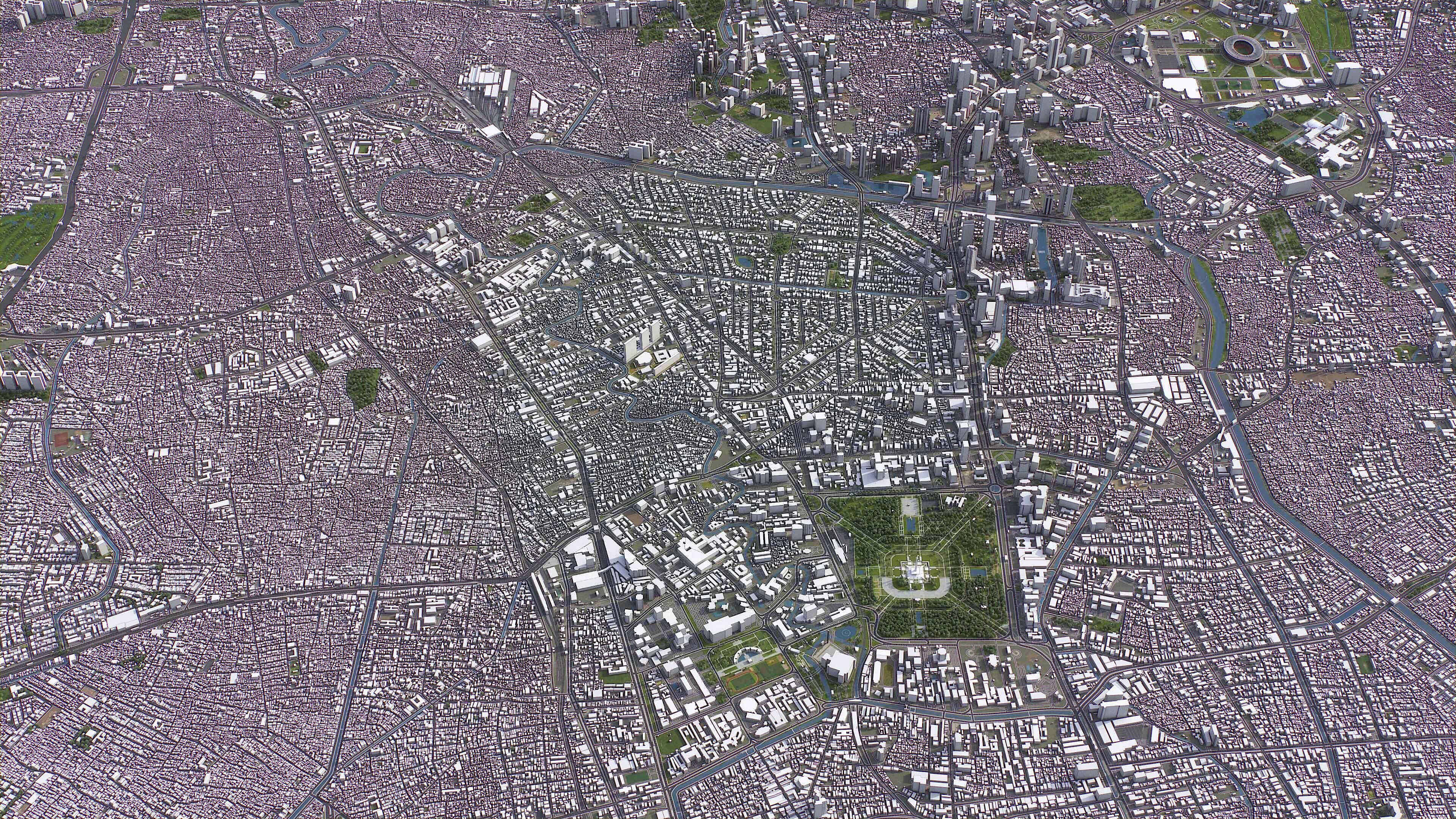 Jakarta Pusat - 3D City Model Low-poly 3D model_3