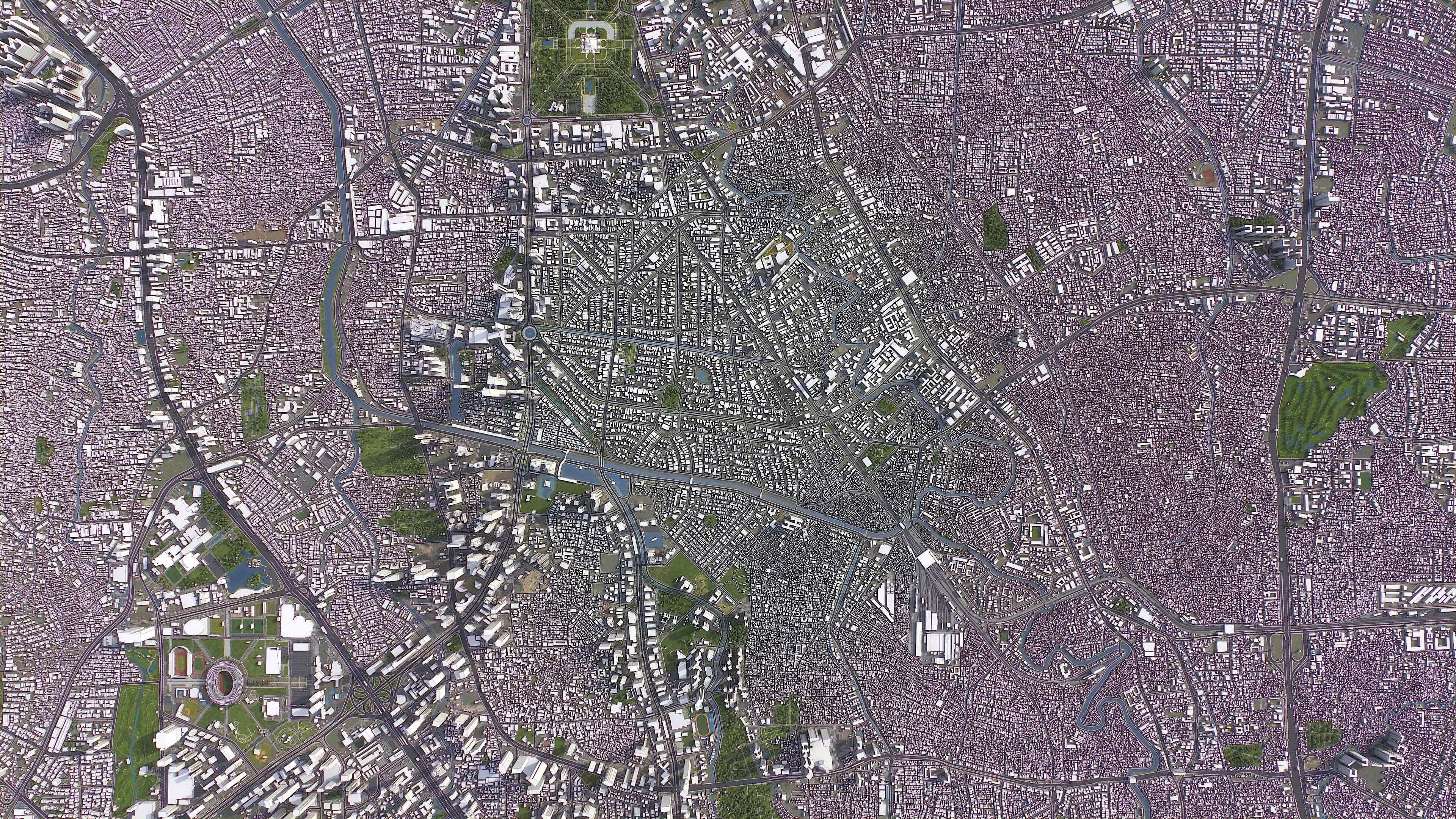 Jakarta Pusat - 3D City Model Low-poly 3D model_8