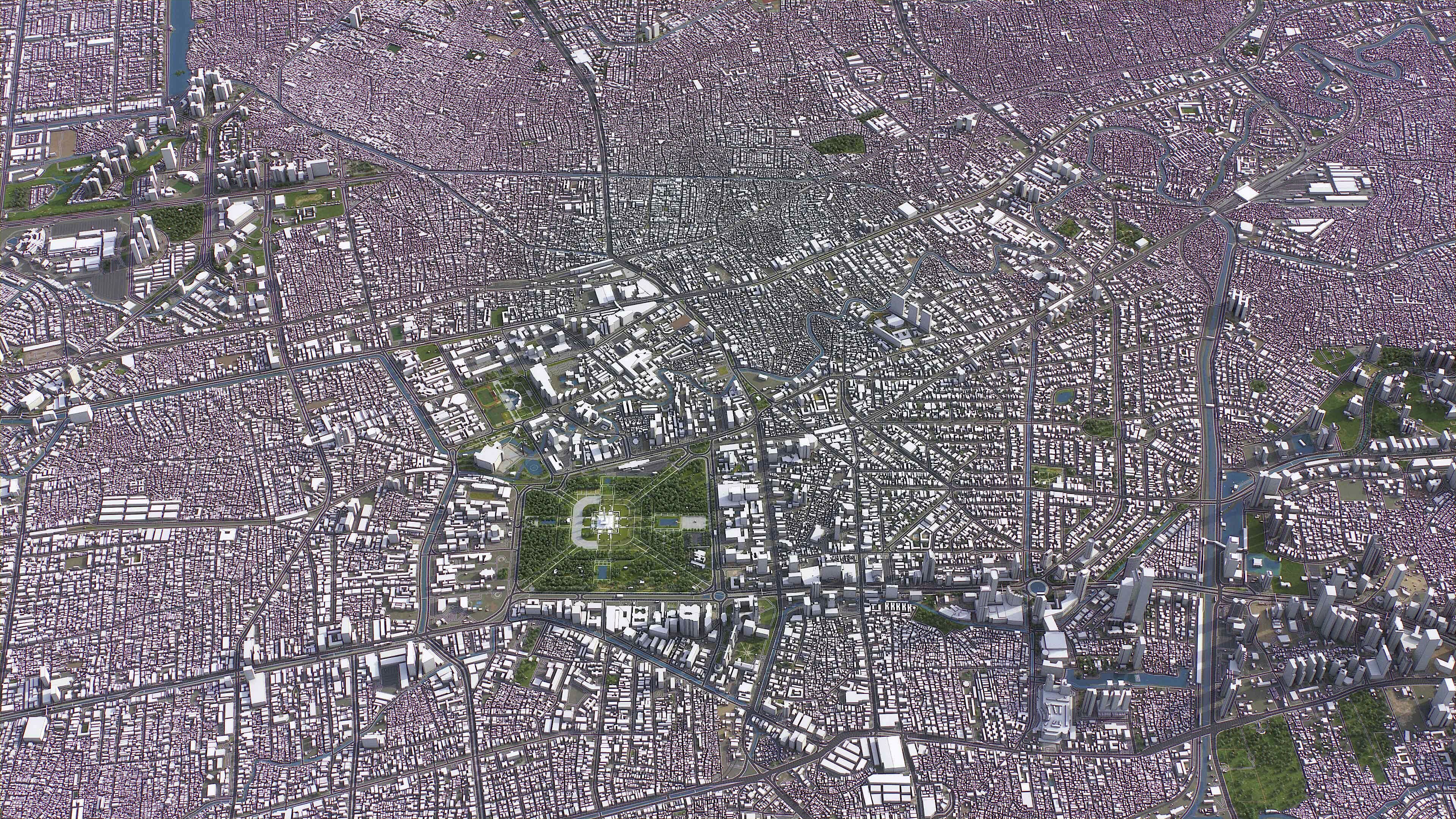 Jakarta Pusat - 3D City Model Low-poly 3D model_2