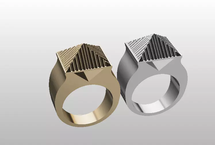pyramid Ring 3D print model_0
