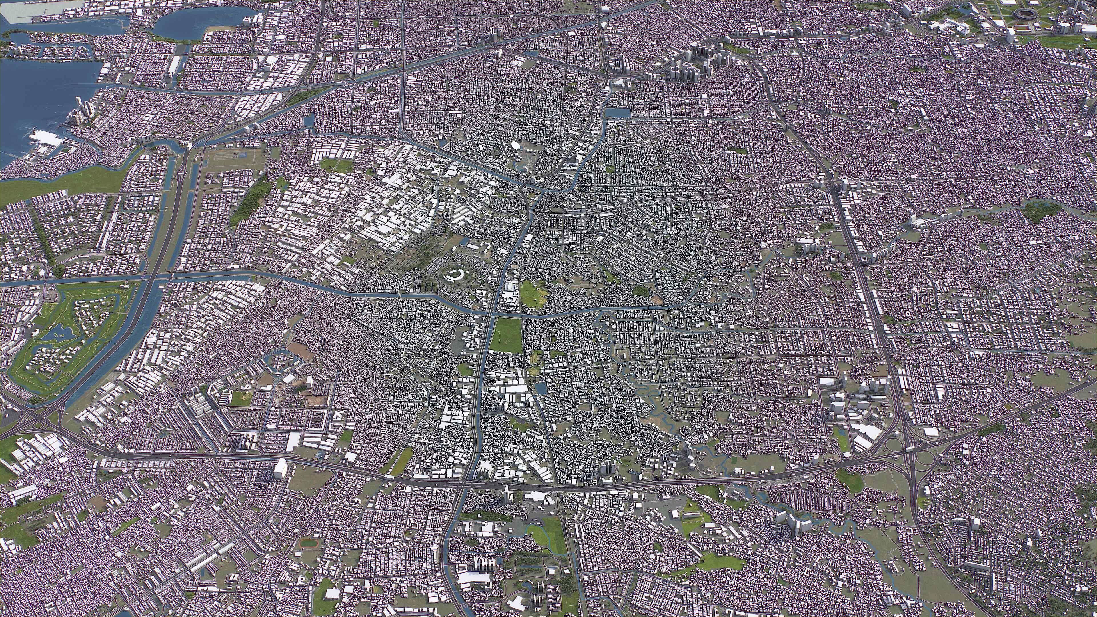 Jakarta Barat - 3D City Model Low-poly 3D model_2