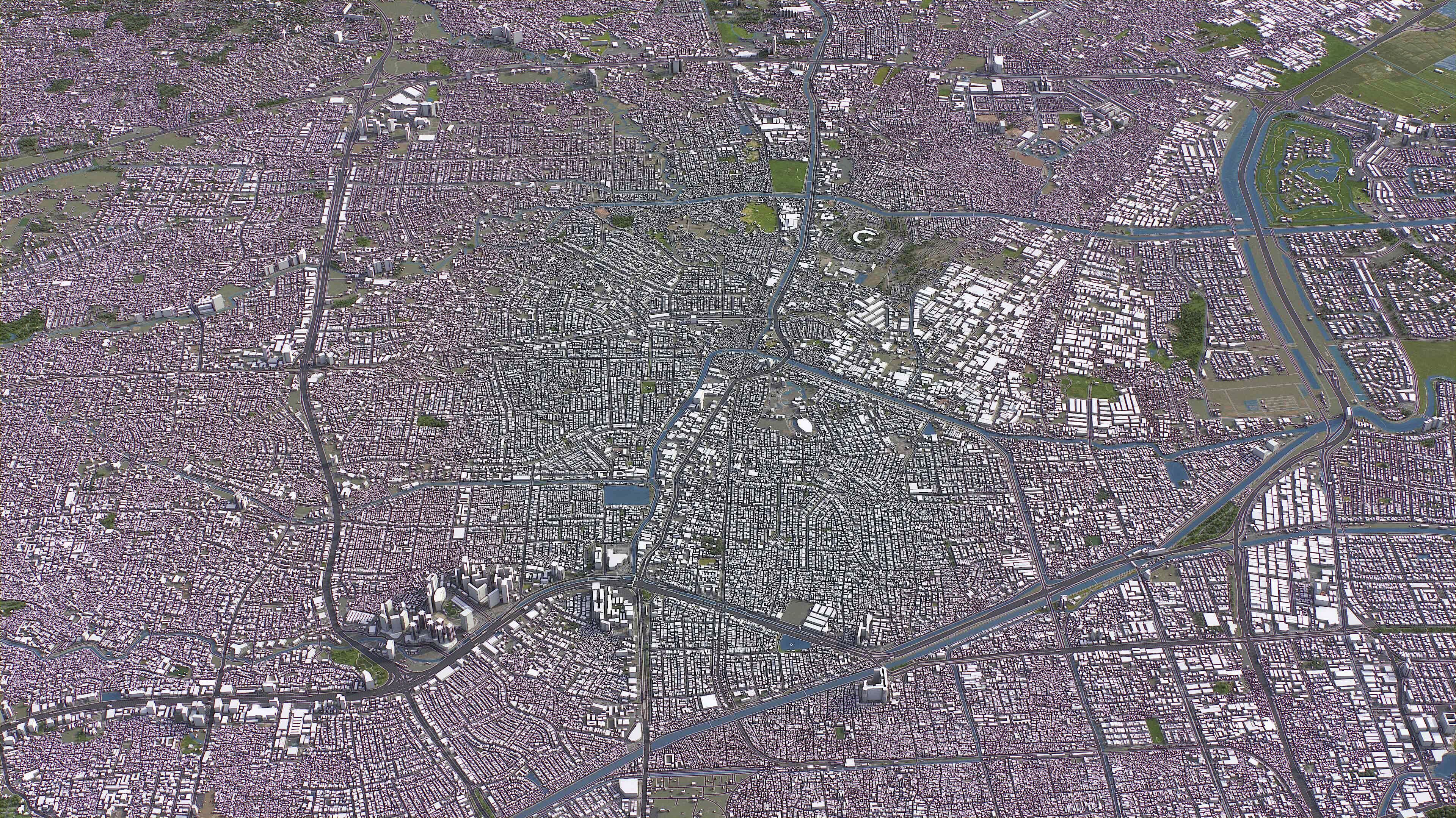 Jakarta Barat - 3D City Model Low-poly 3D model_4